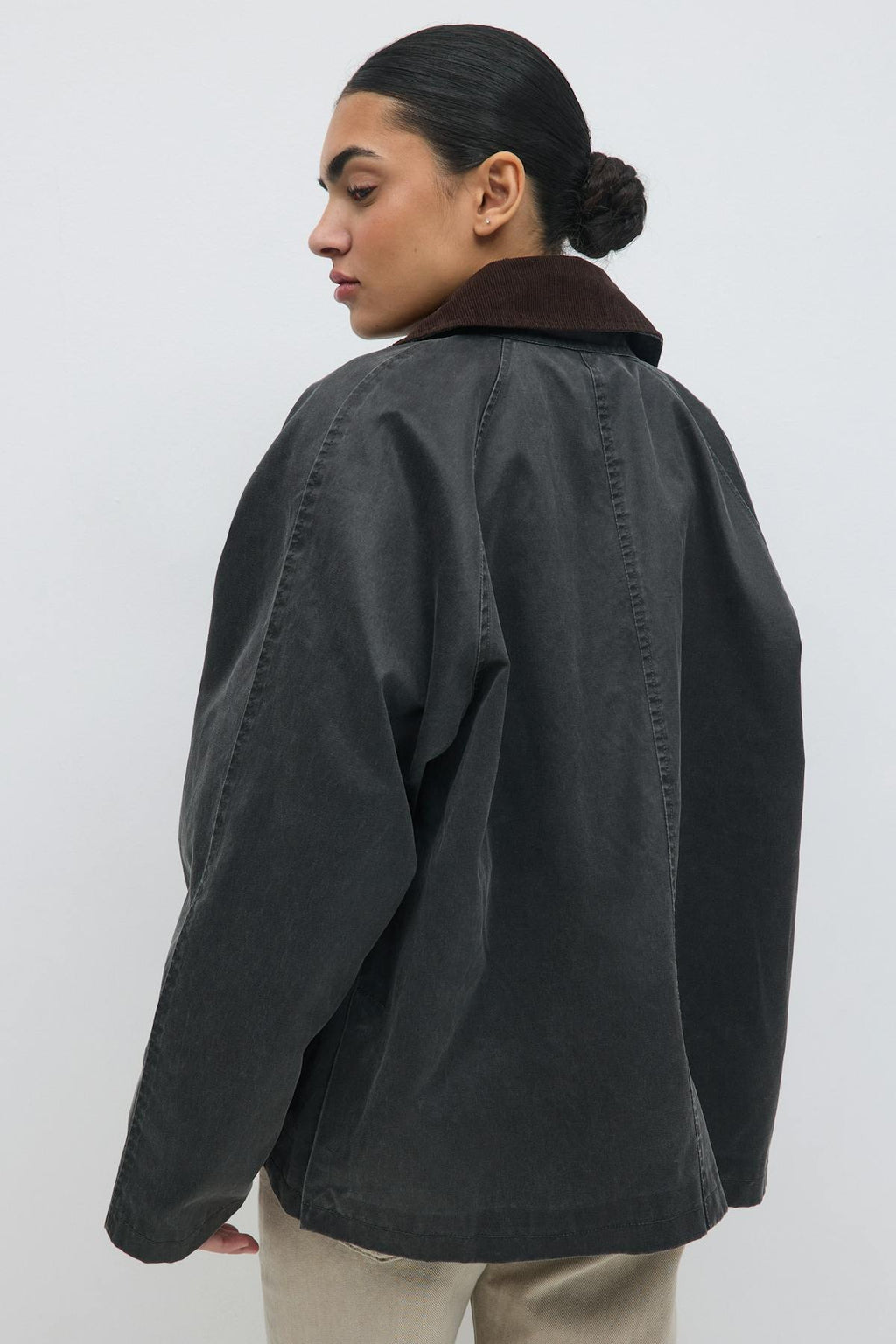 Waxed effect jacket