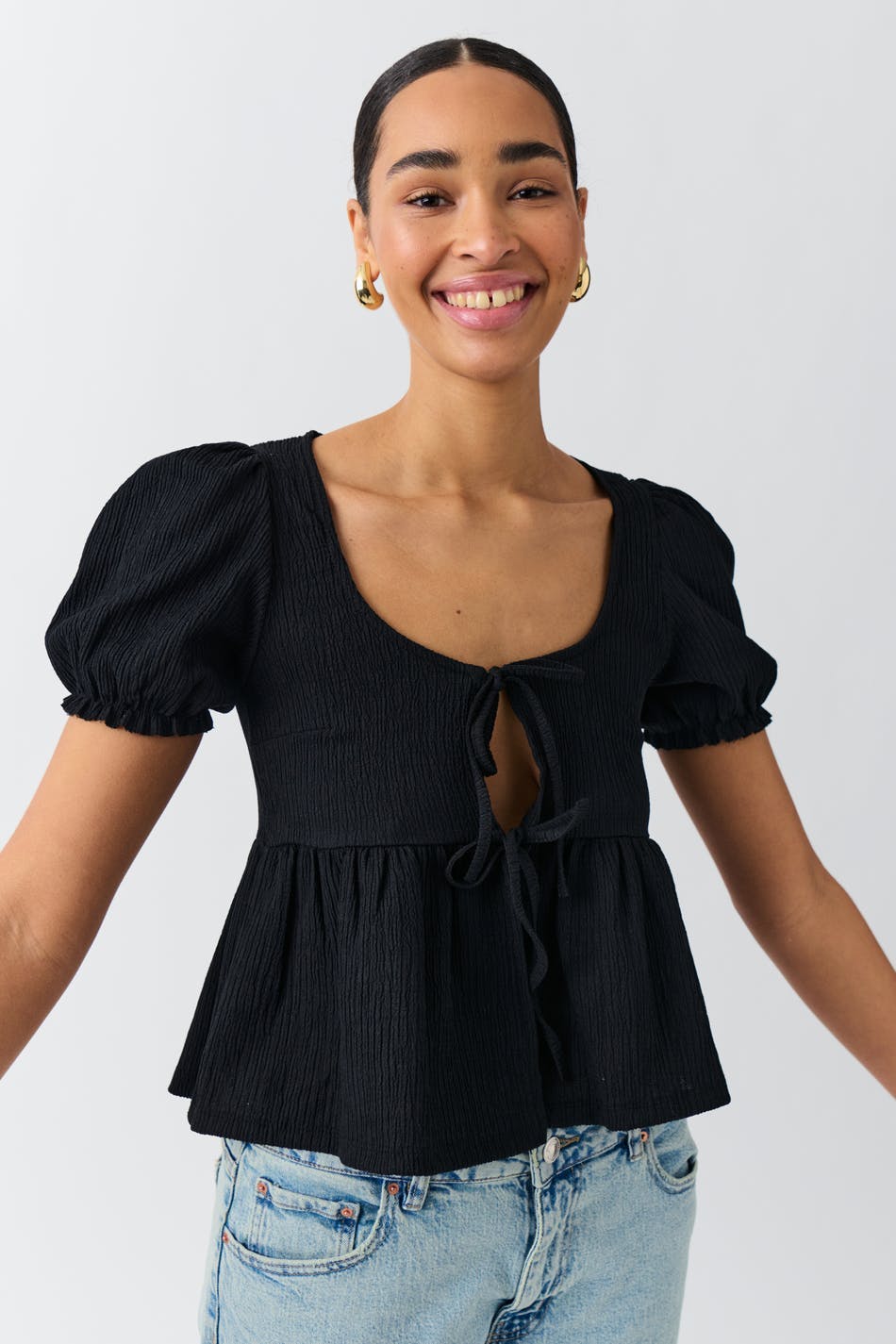 Tie front top