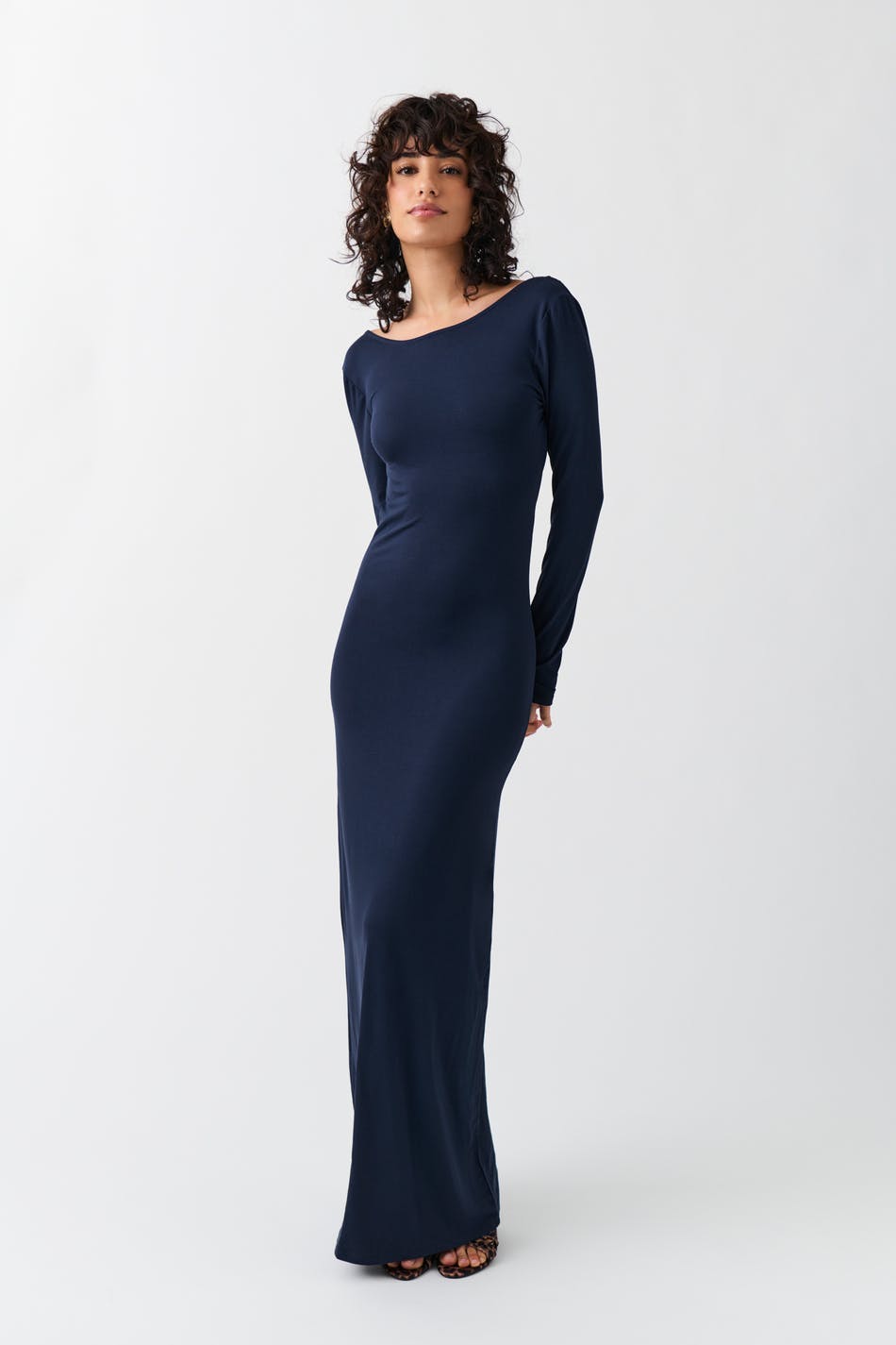 Soft touch open back dress