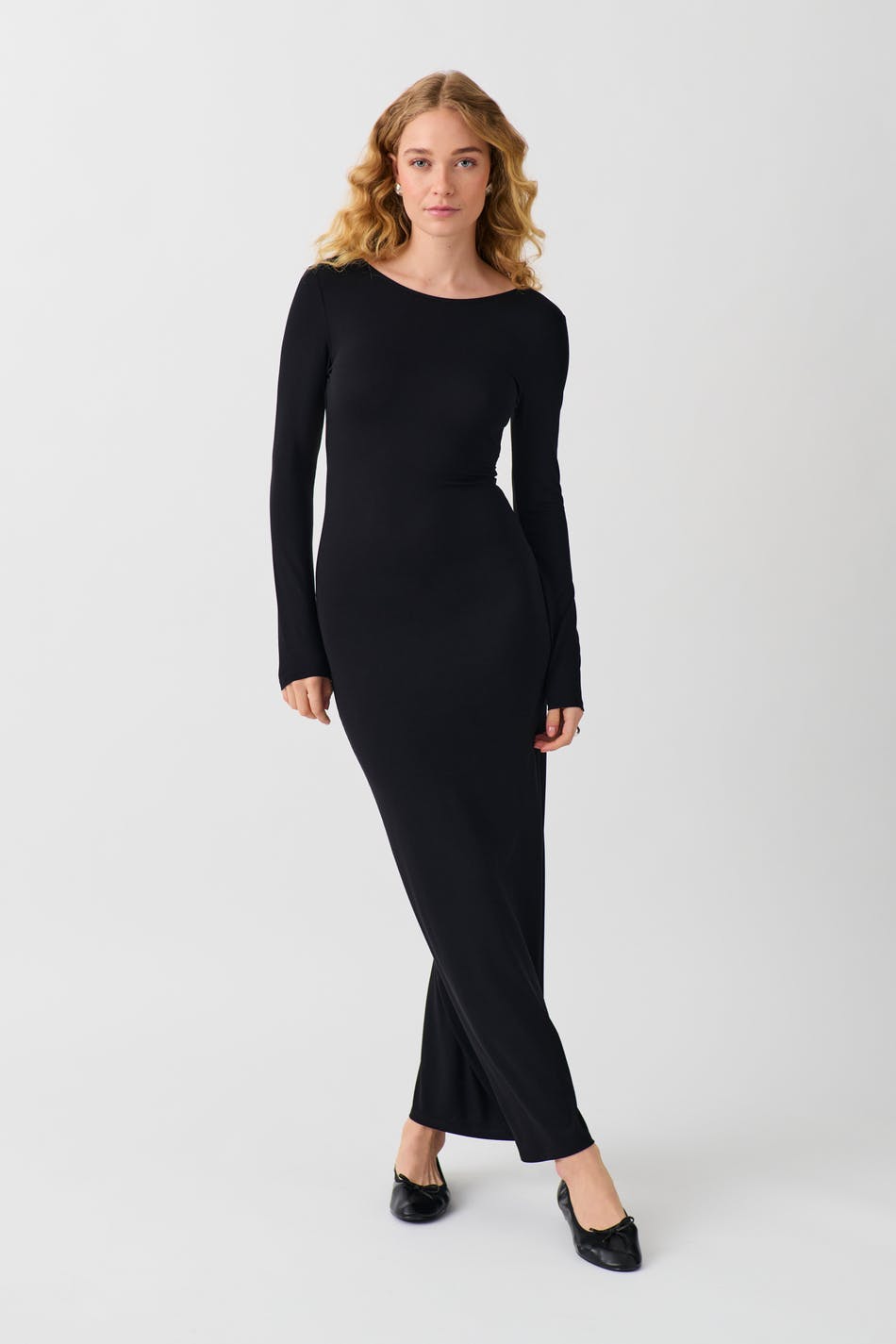 Soft touch open back dress