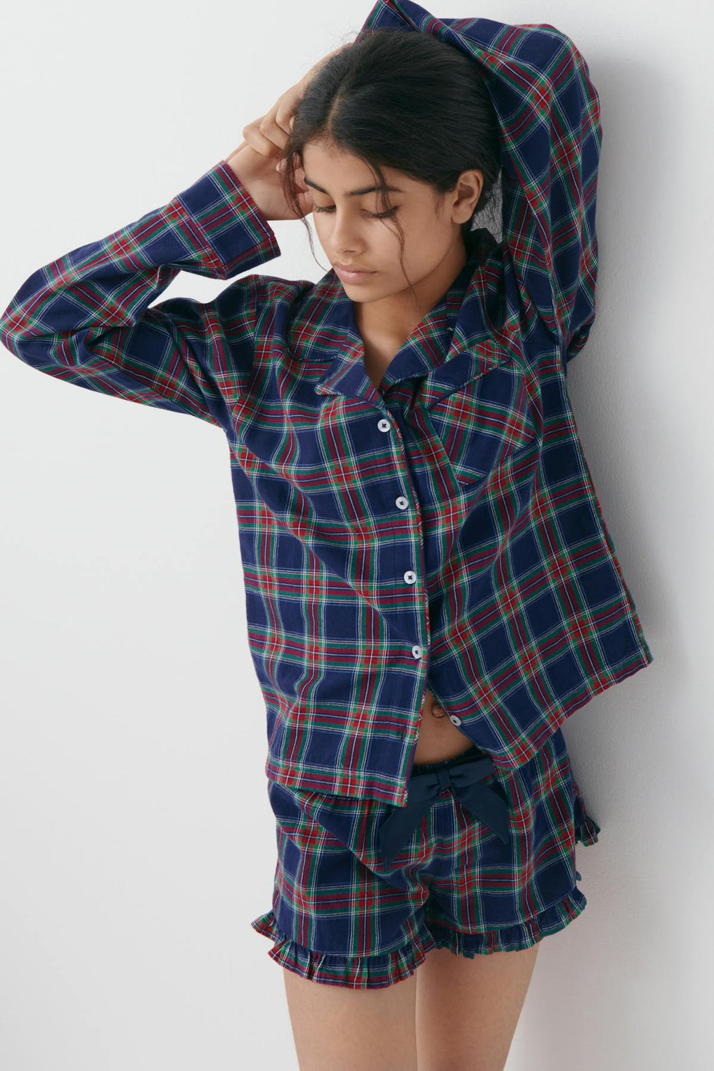 flannel pj shorts