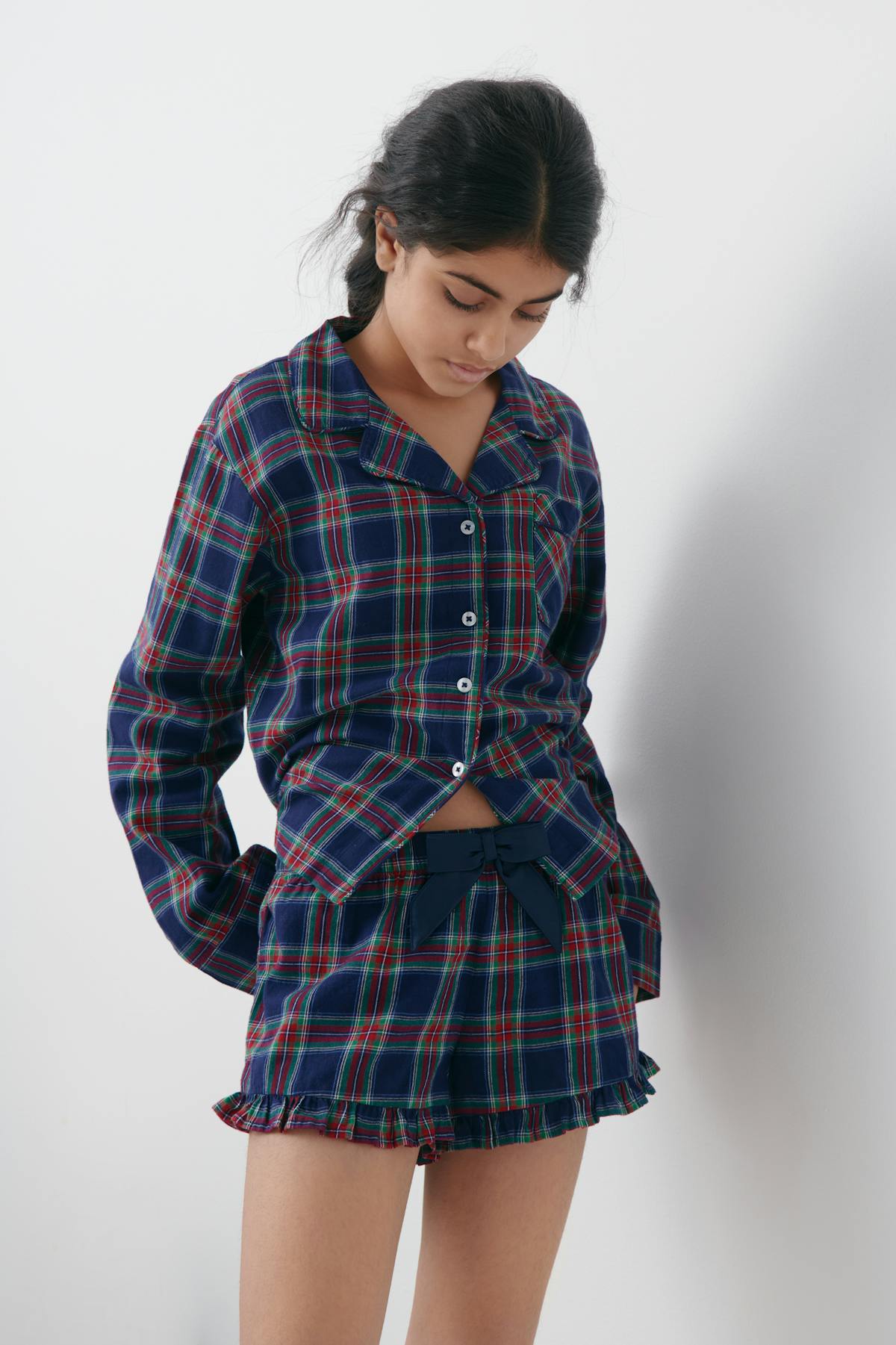 flannel pj shorts