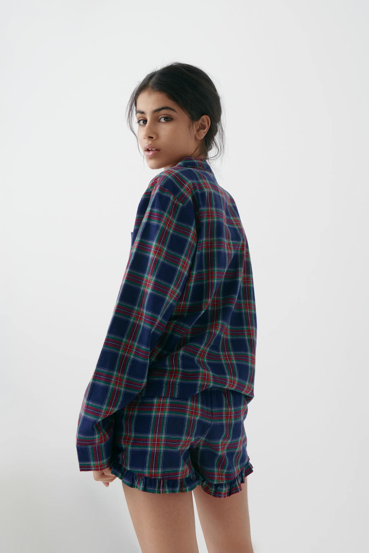 flannel pj shorts