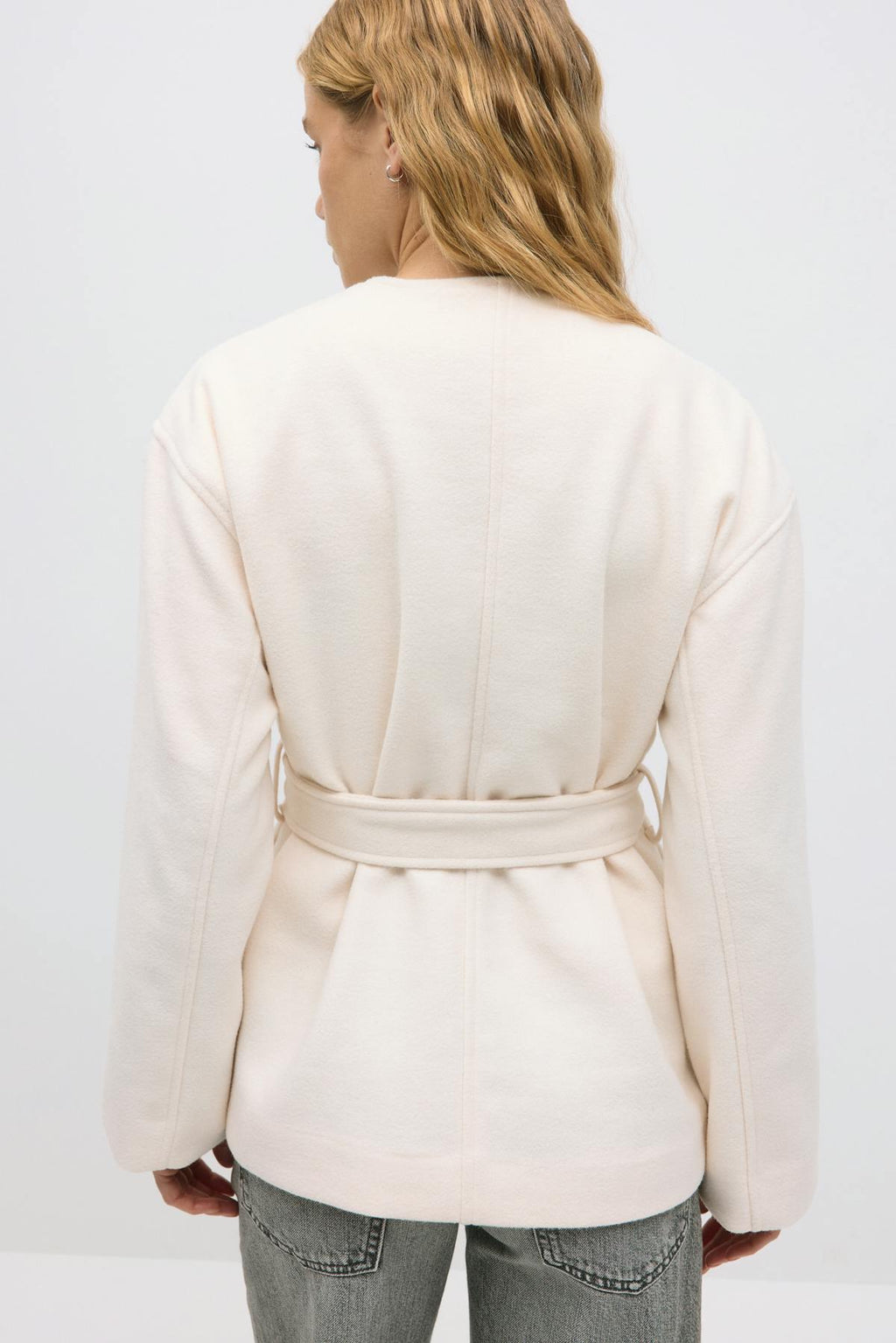 Belted short coat