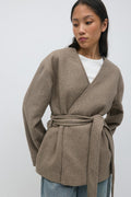 Belted short coat