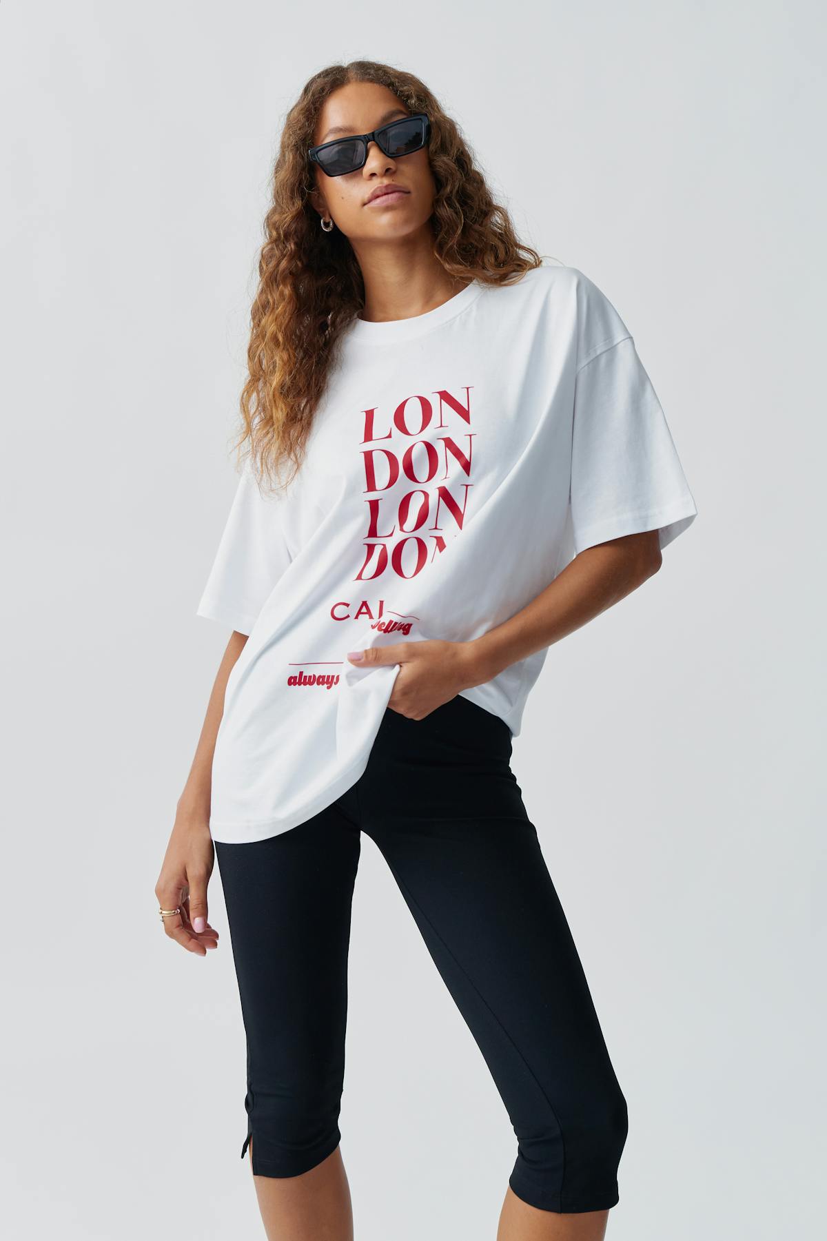 Oversized print tee