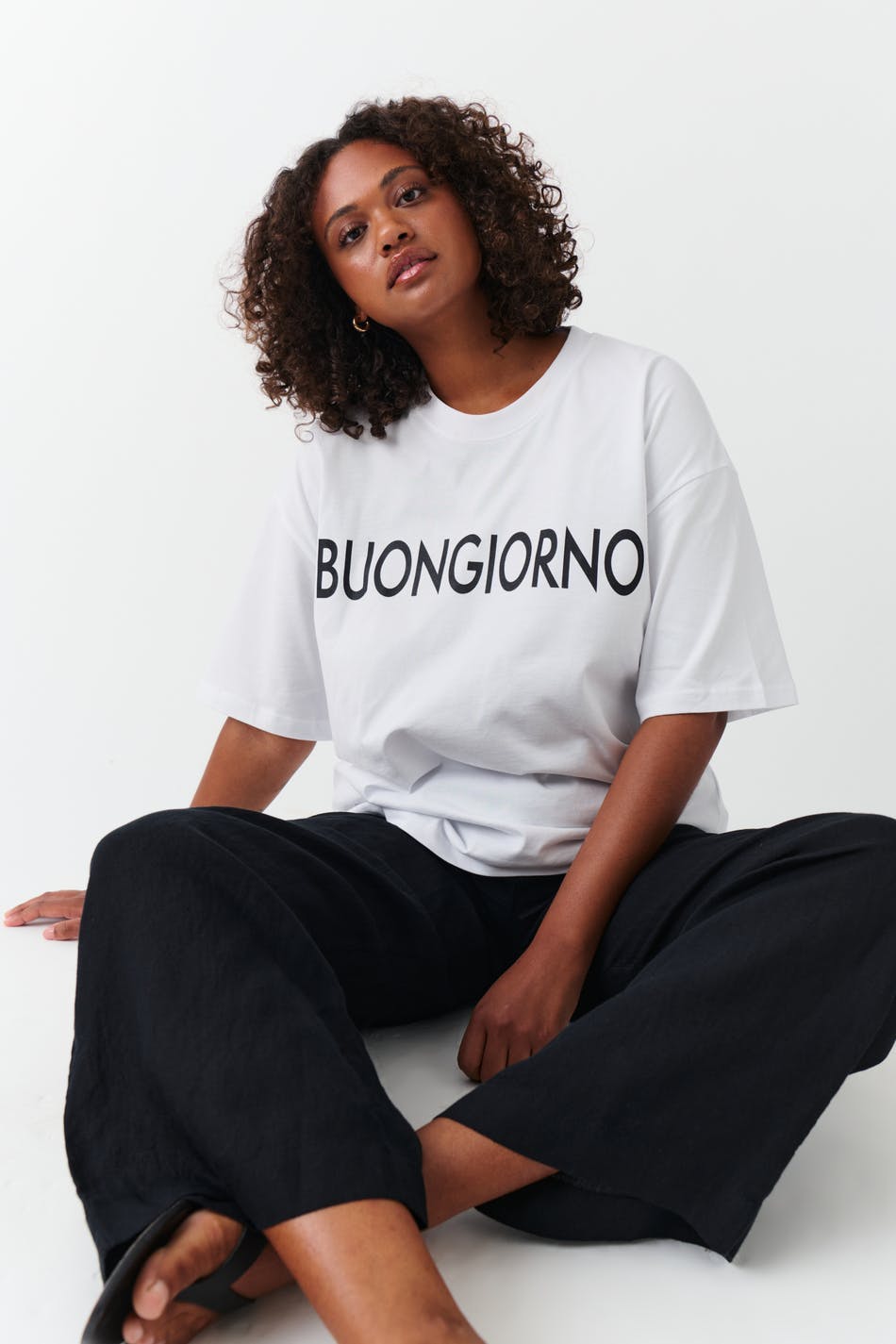 Oversized print tee
