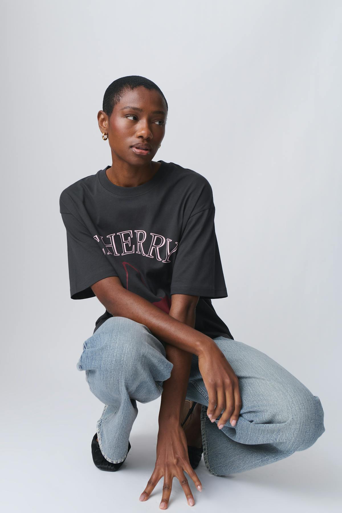 Oversized print tee
