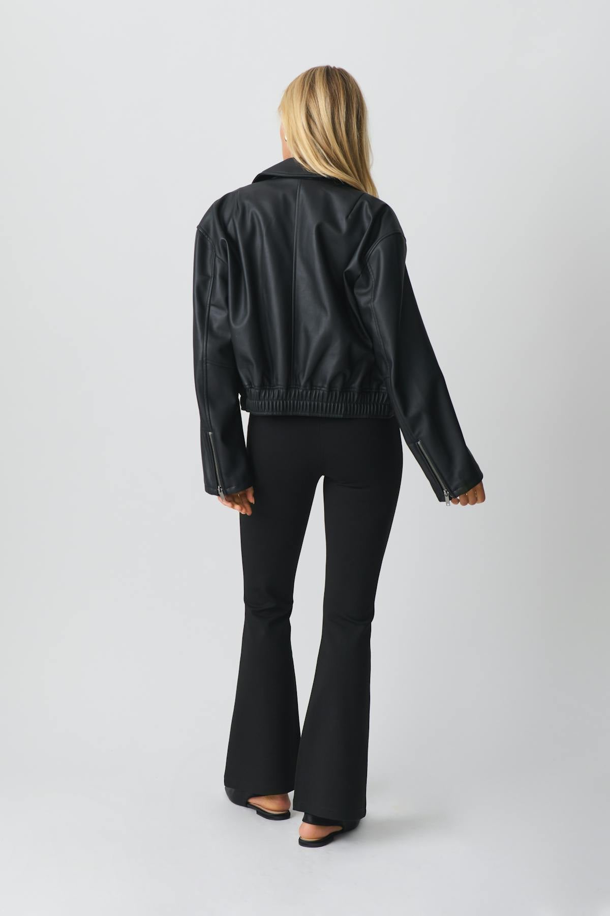 Flare jersey trousers