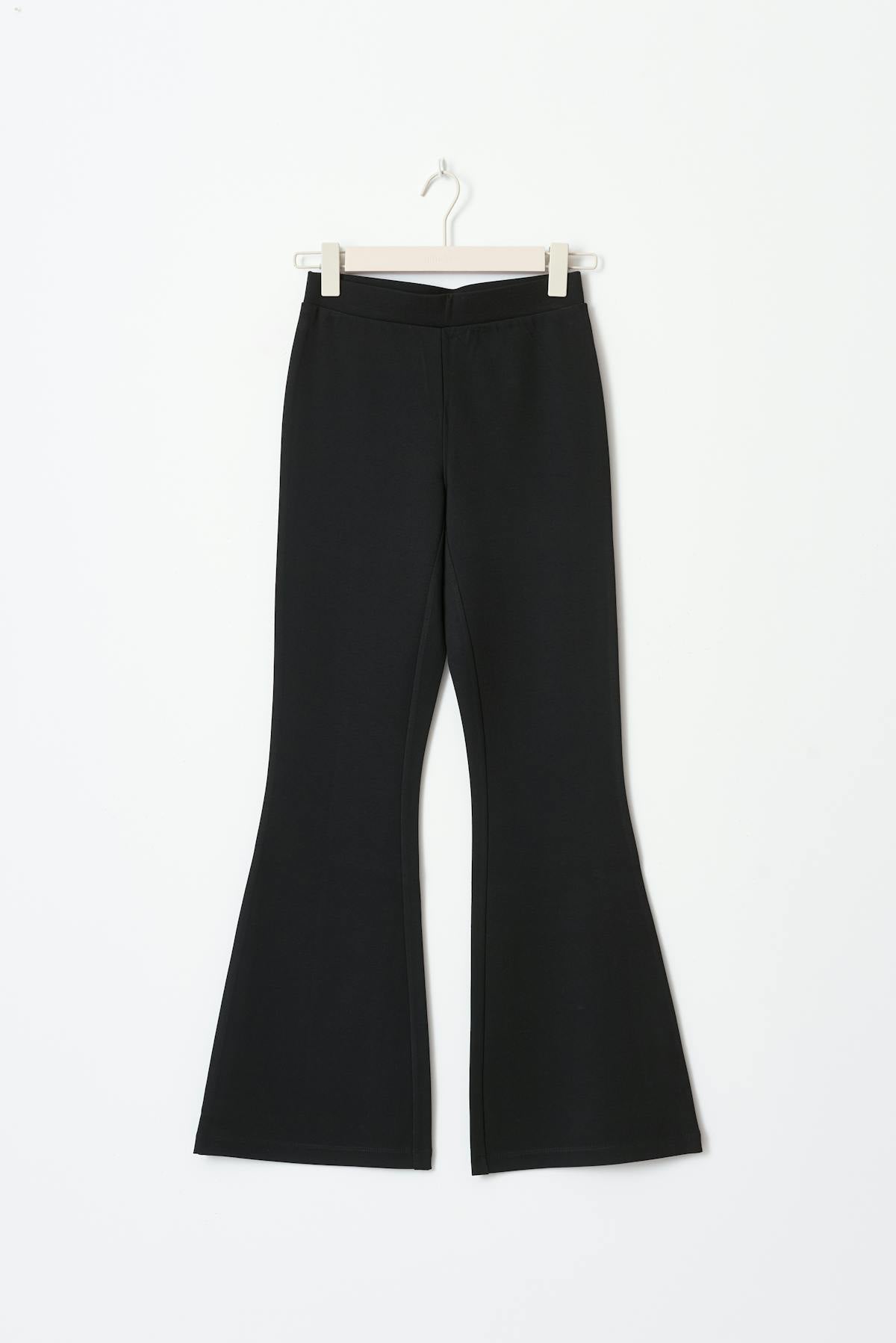 Flare jersey trousers