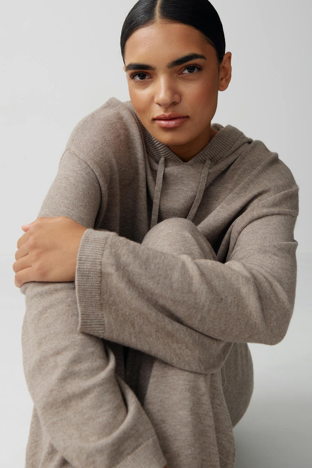 Knitted hoodie