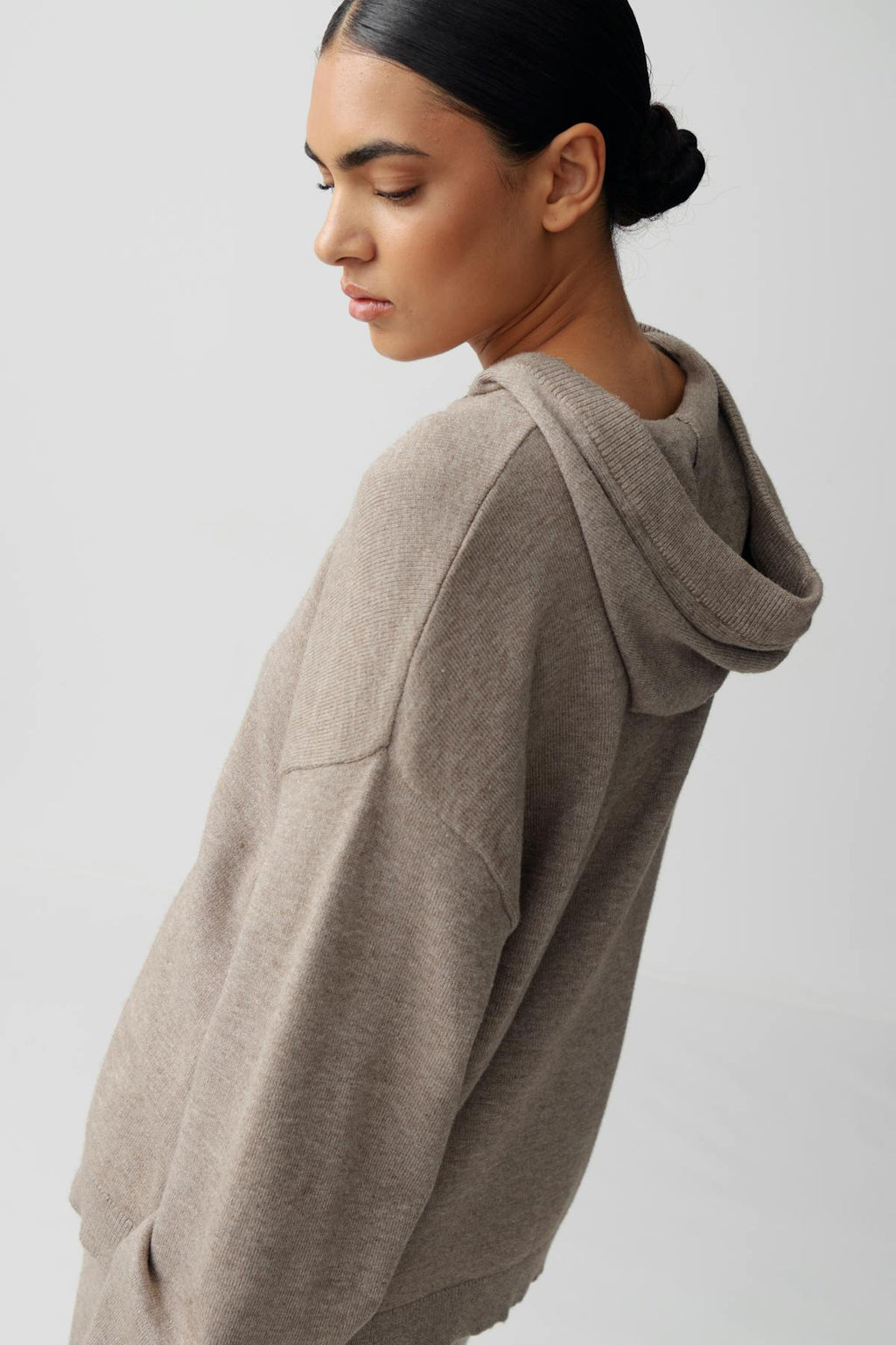 Knitted hoodie