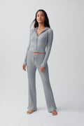 Cable knitted trousers