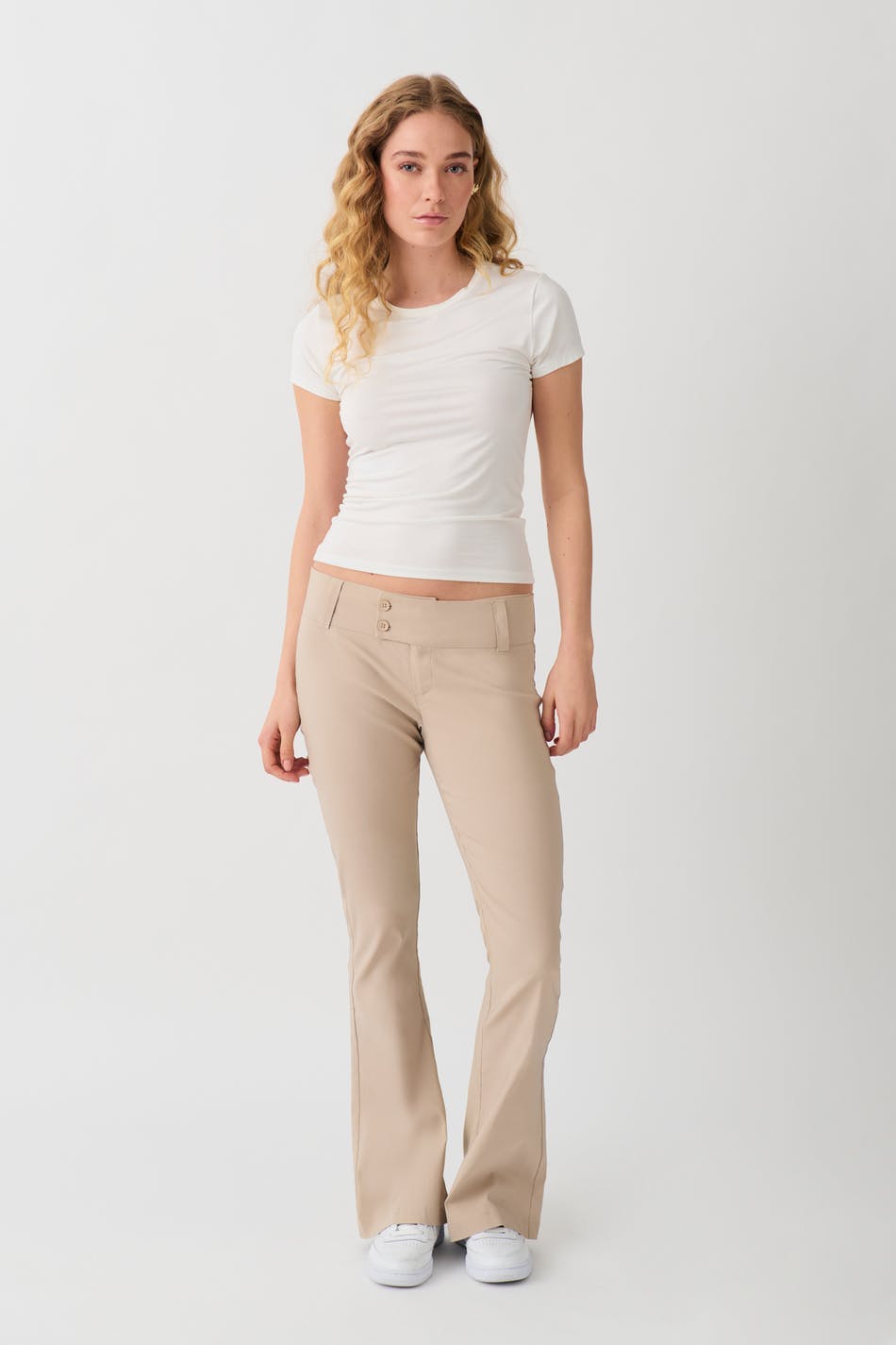 low rise bootcut trousers