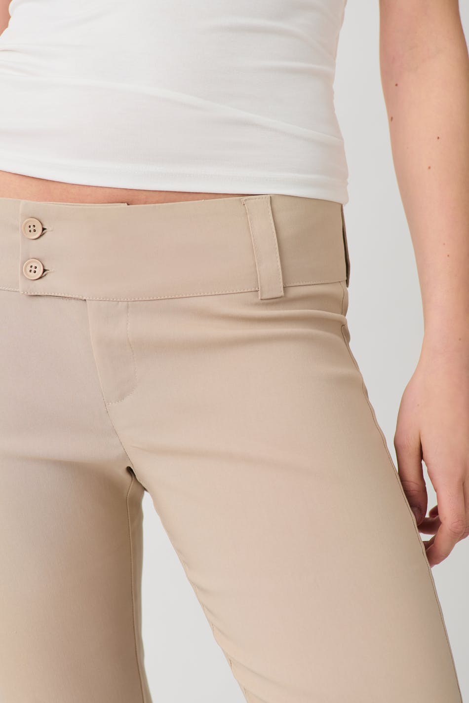 low rise bootcut trousers