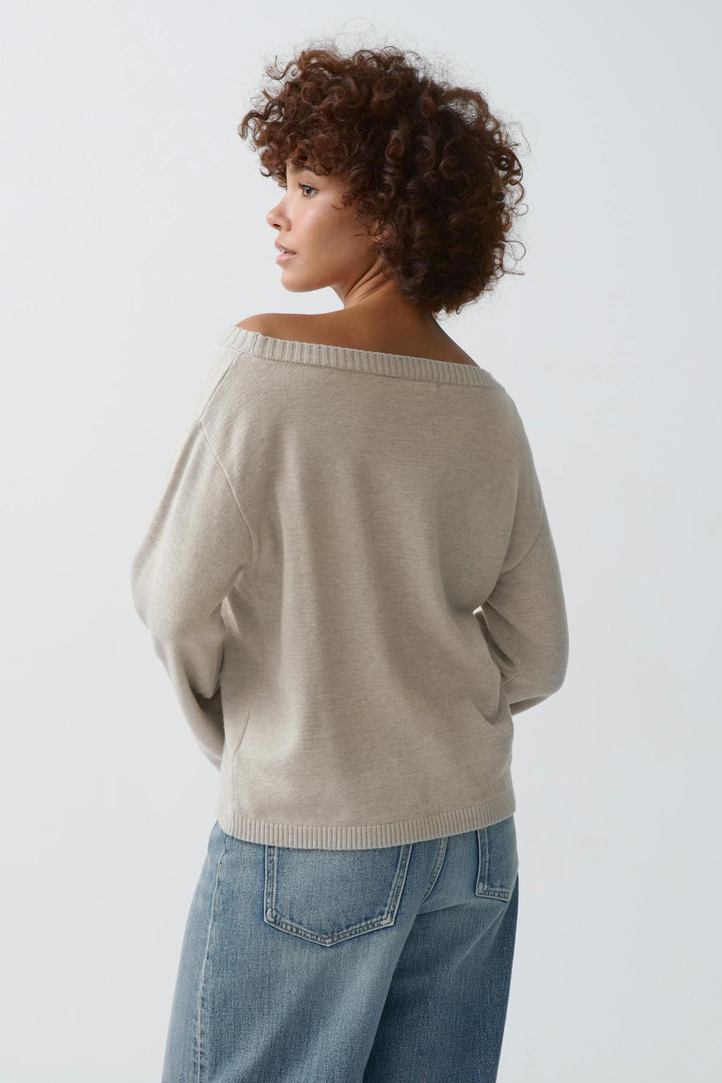 Knitted boatneck top