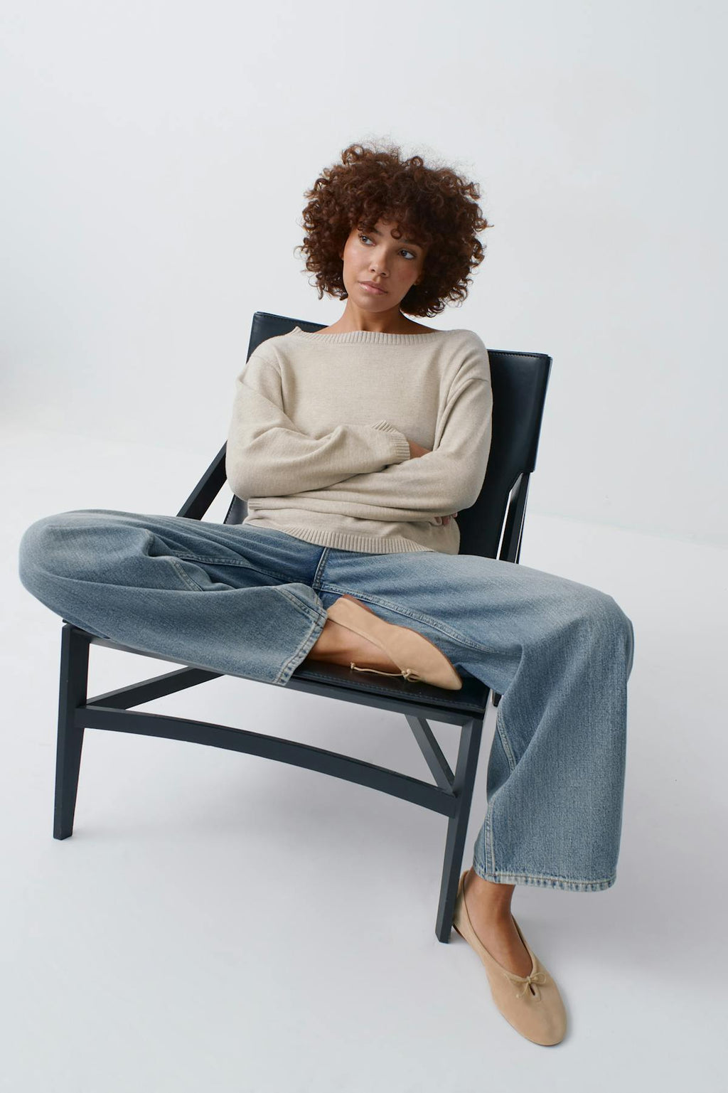 Knitted boatneck top