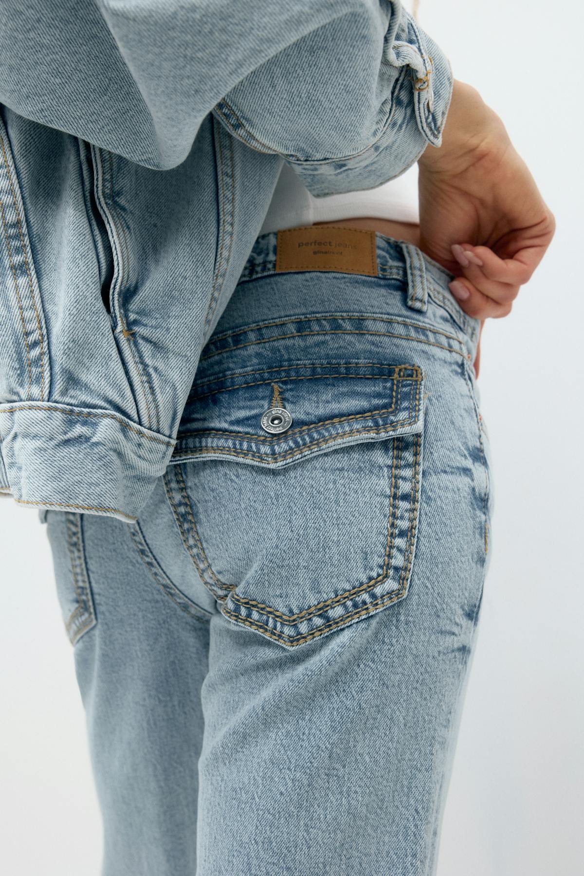 Ultra low straight jeans