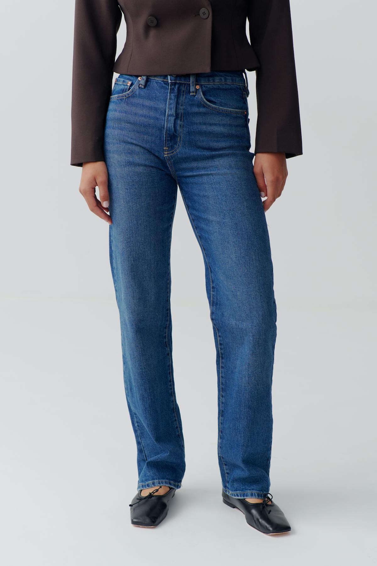 High straight jeans