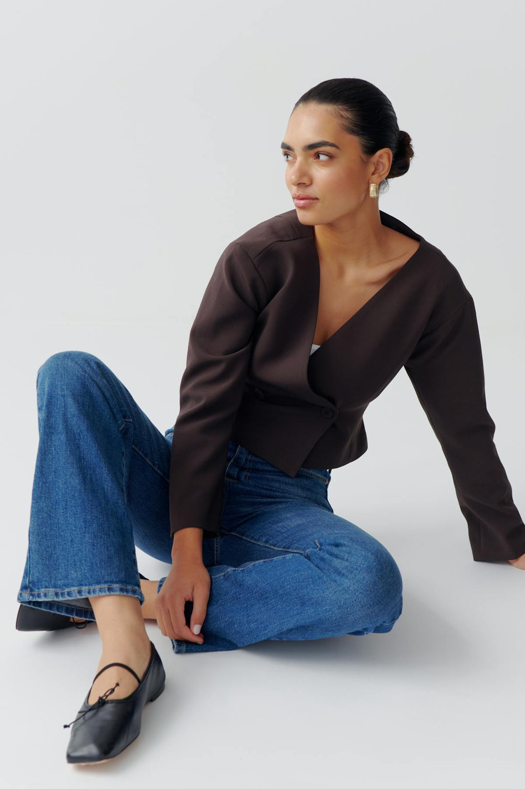 High straight jeans