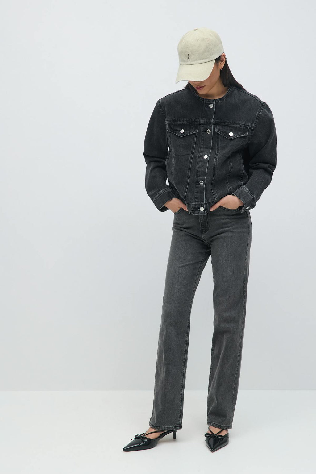 High straight jeans