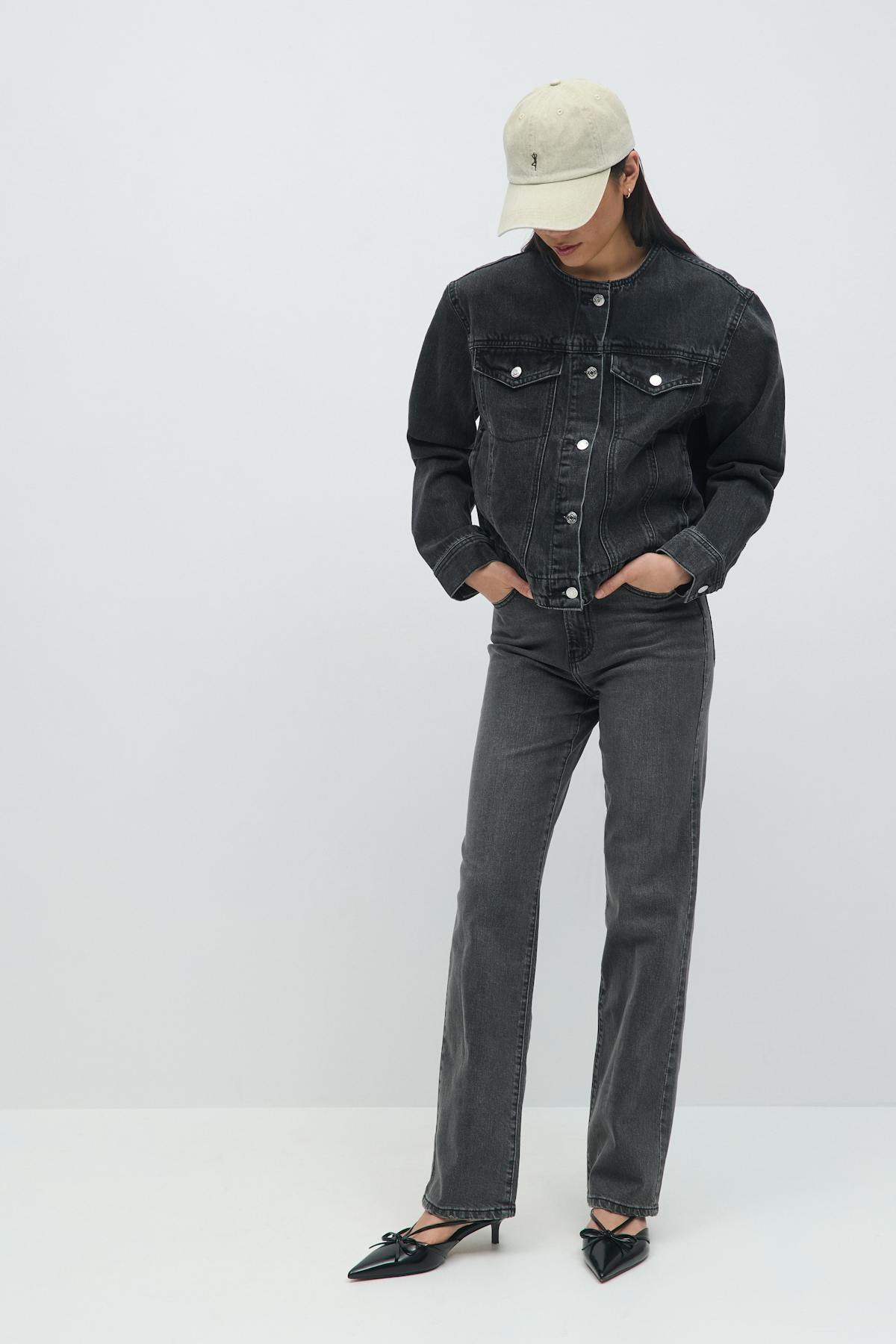 High straight jeans