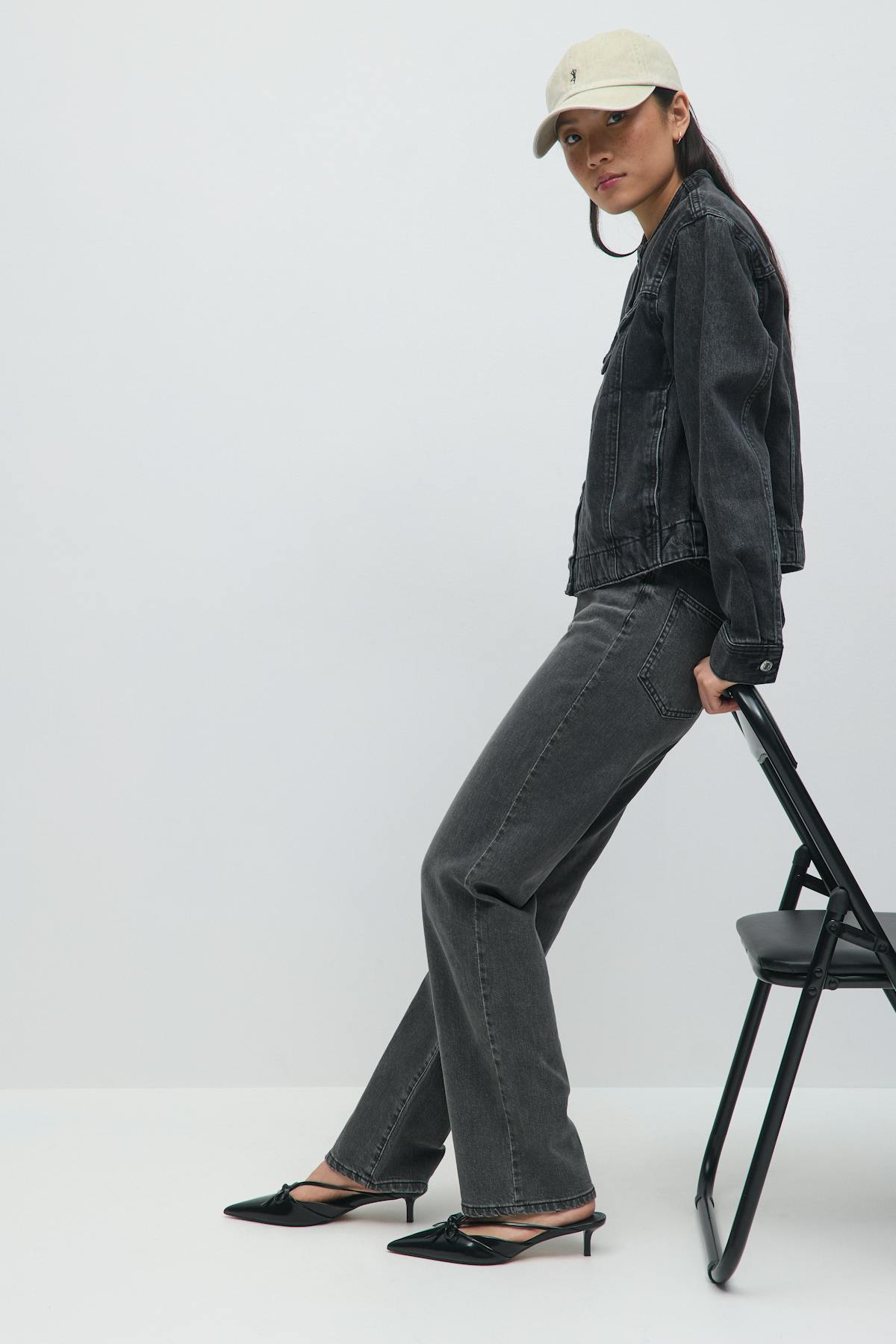 High straight jeans