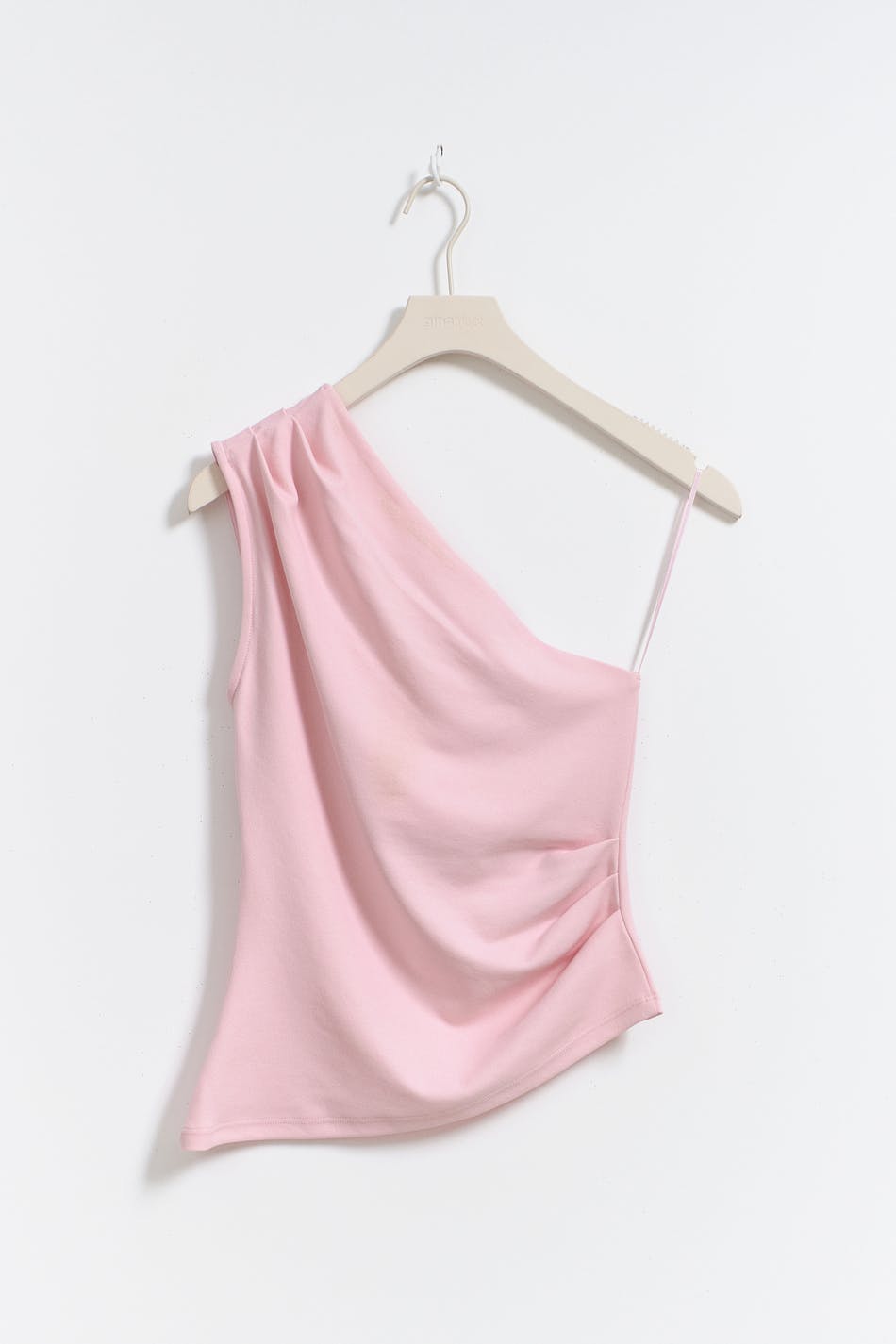 One shoulder drapy top