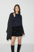 sequin mini skirt