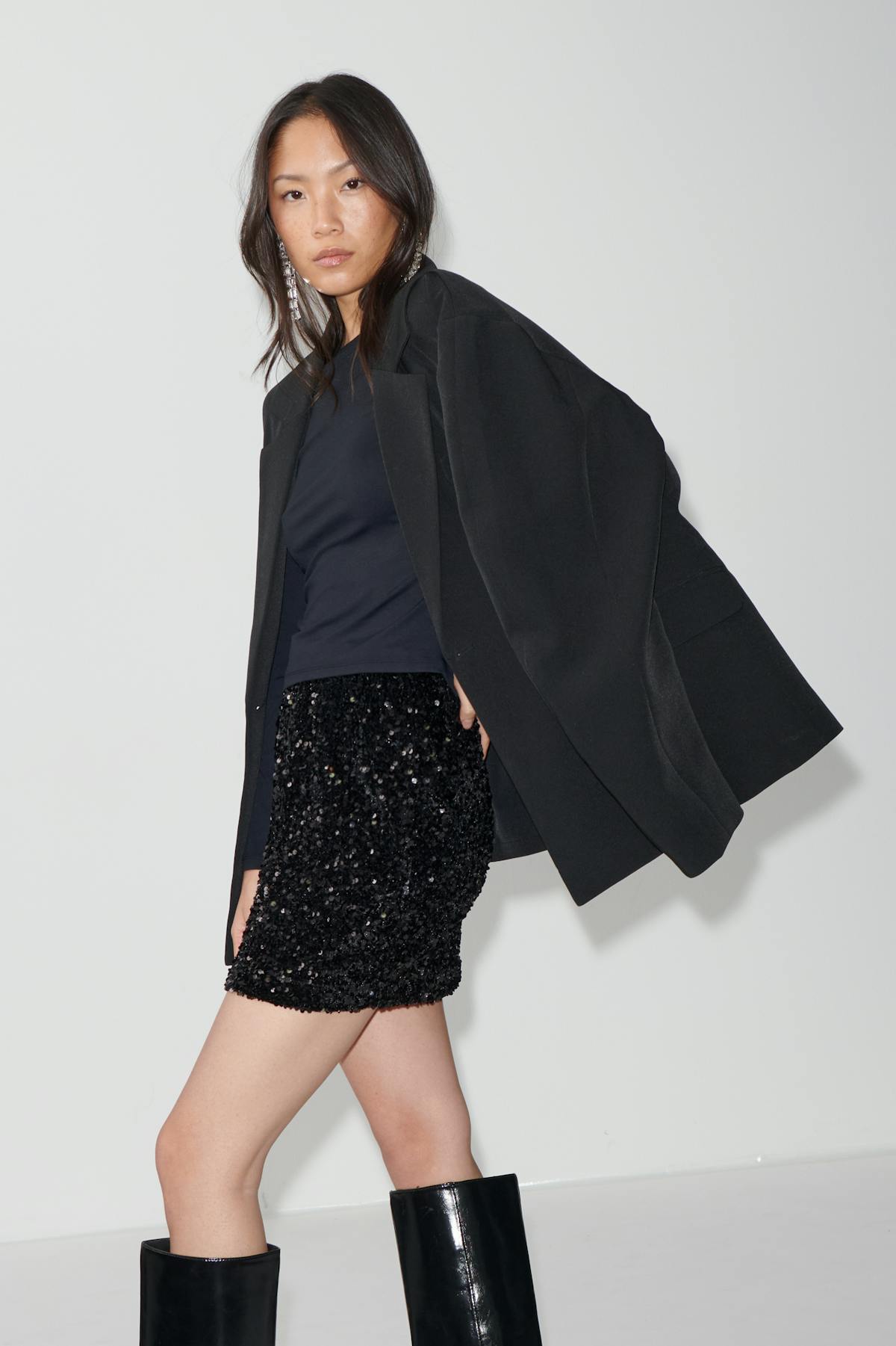 sequin mini skirt