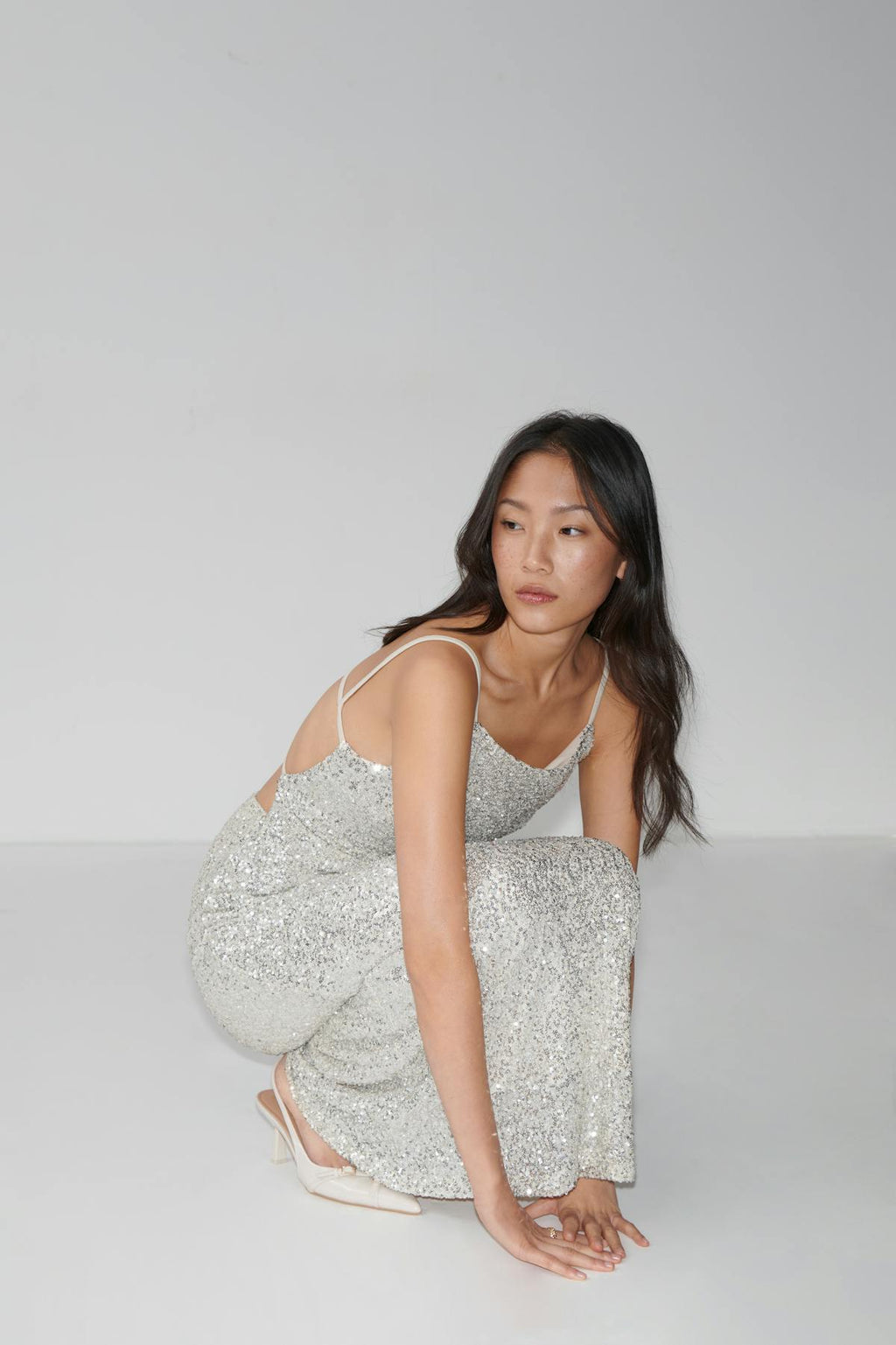 Sequin maxi skirt