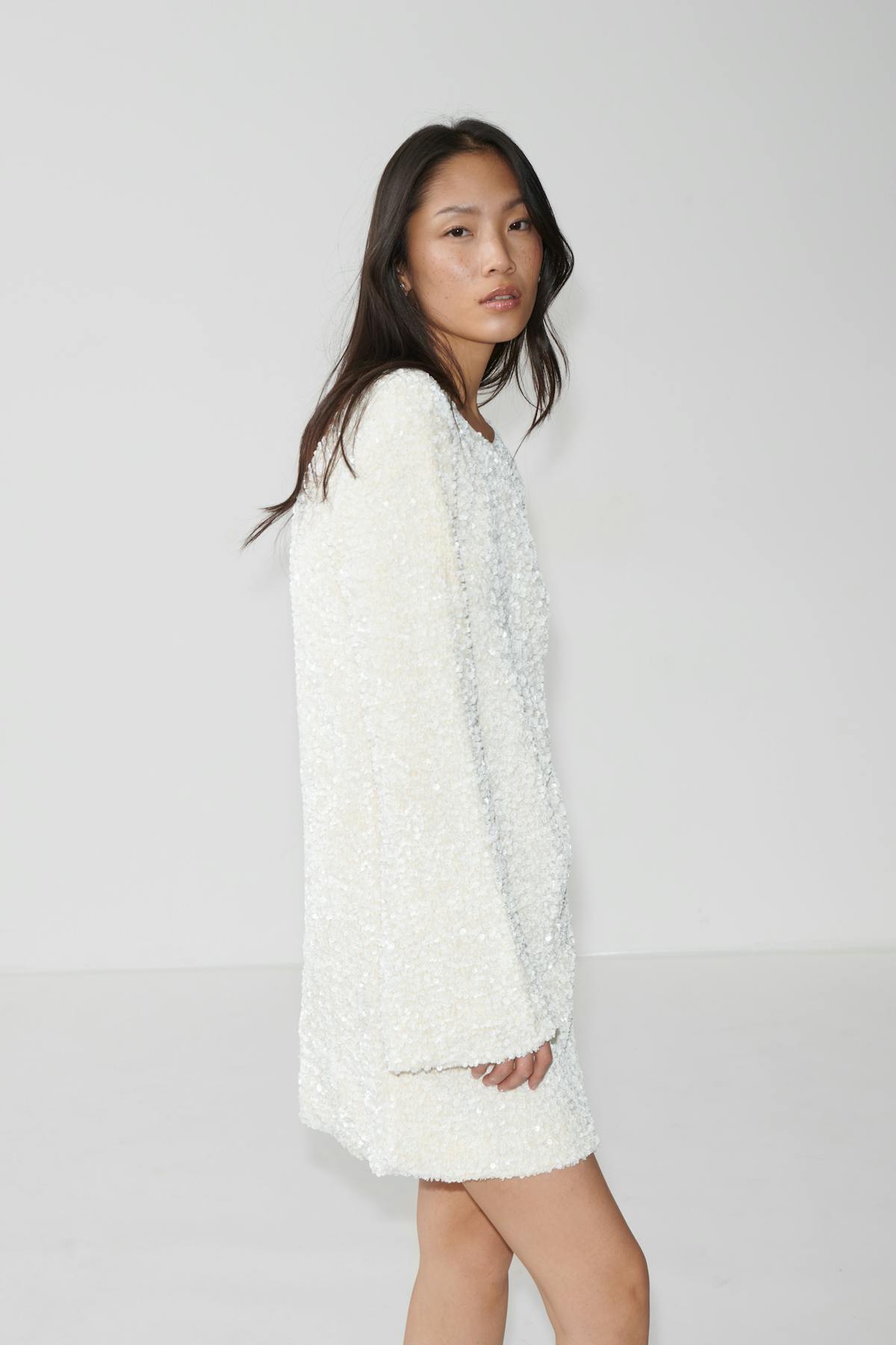 Loose sequin mini dress