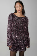 Loose sequin mini dress