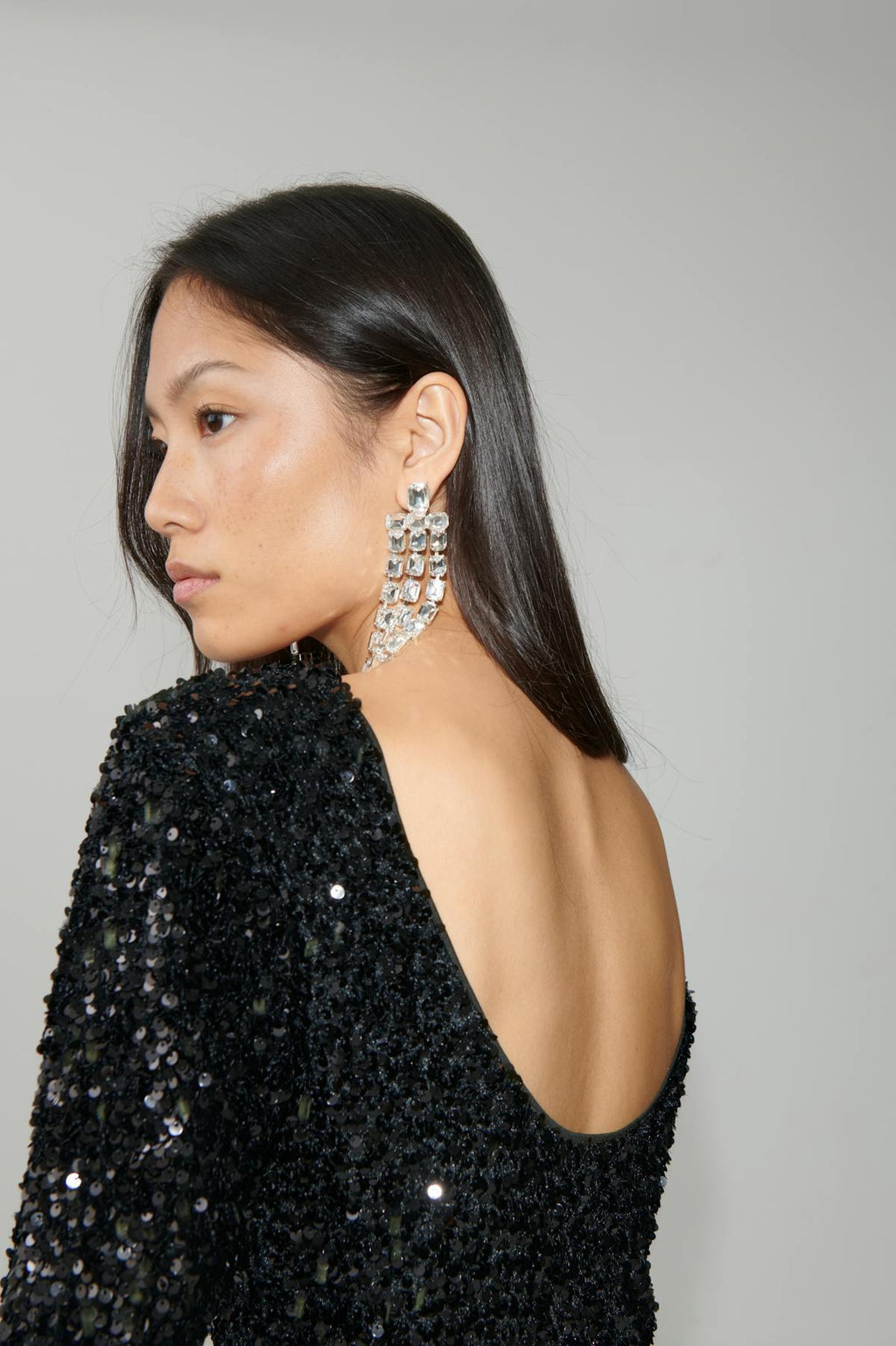 Loose sequin mini dress