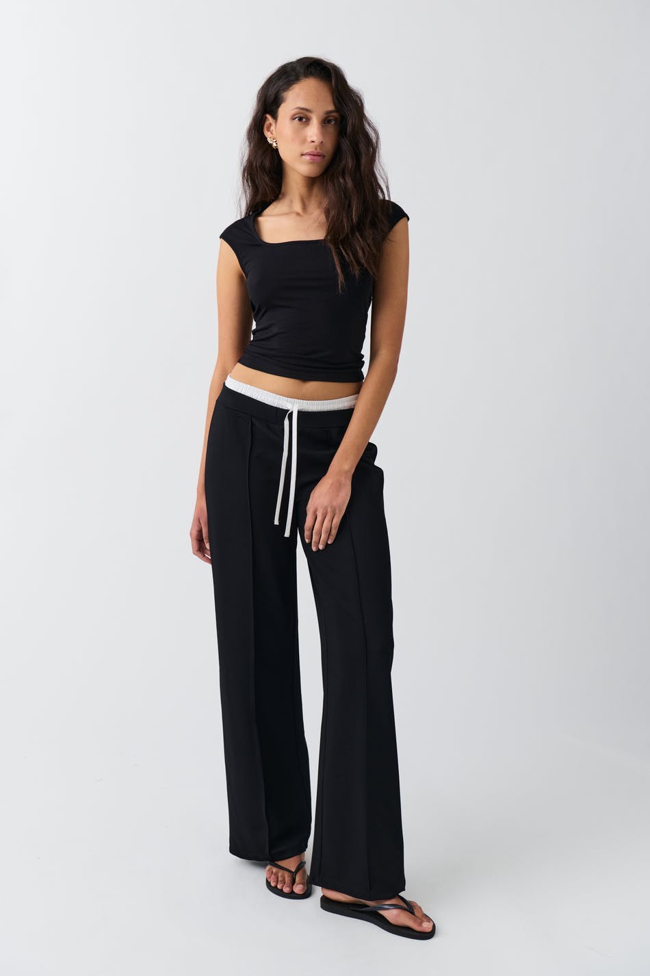 Waist detail trousers