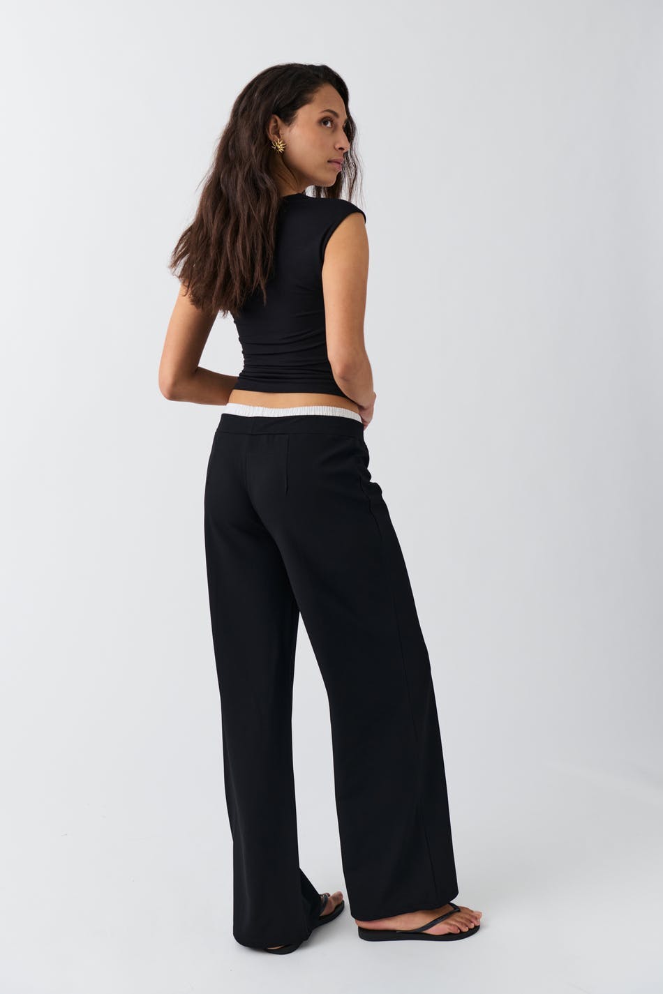 Waist detail trousers
