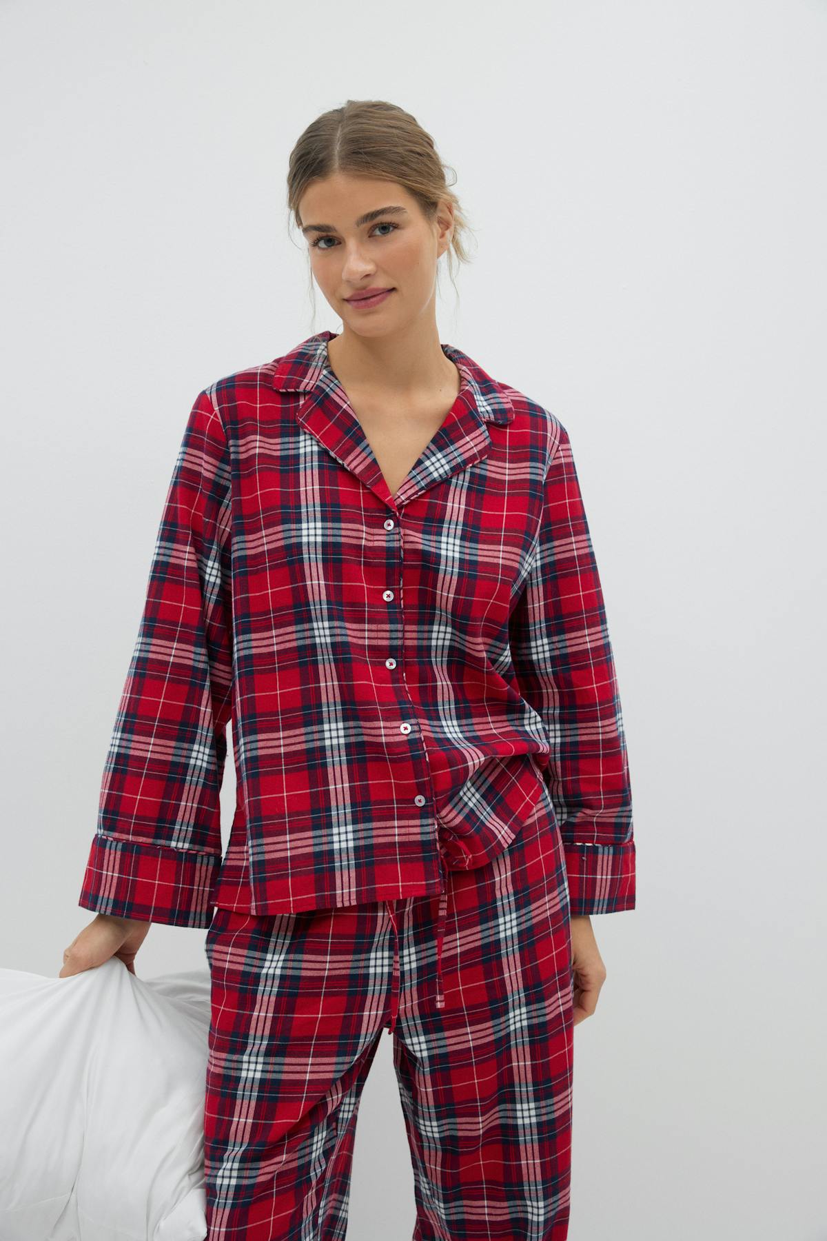 Flannel pyjamas shirt