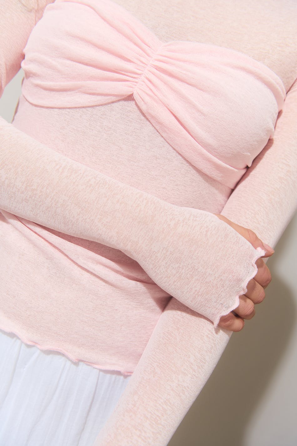 Sheer boatneck top