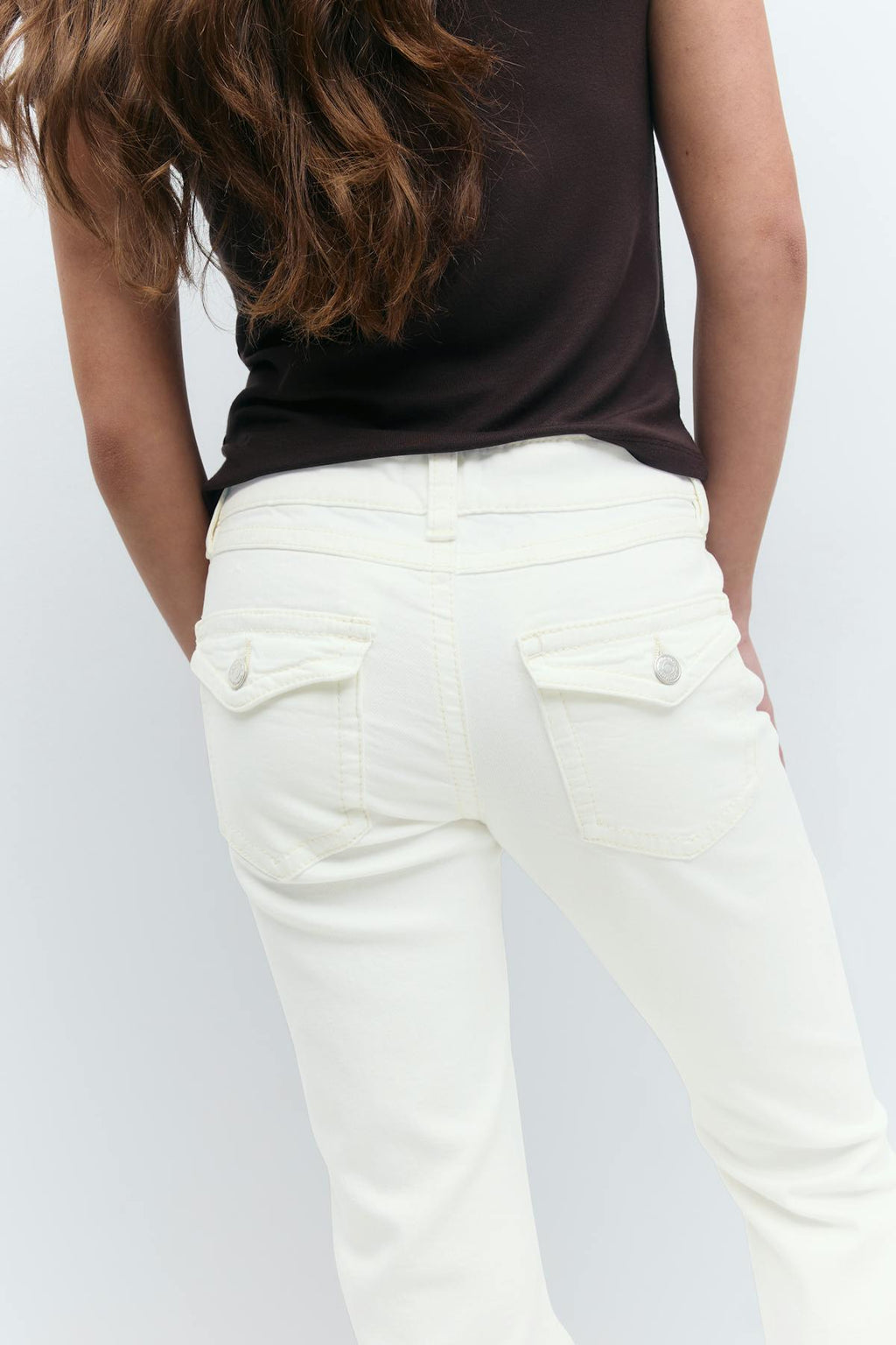 Chunky low flare jeans