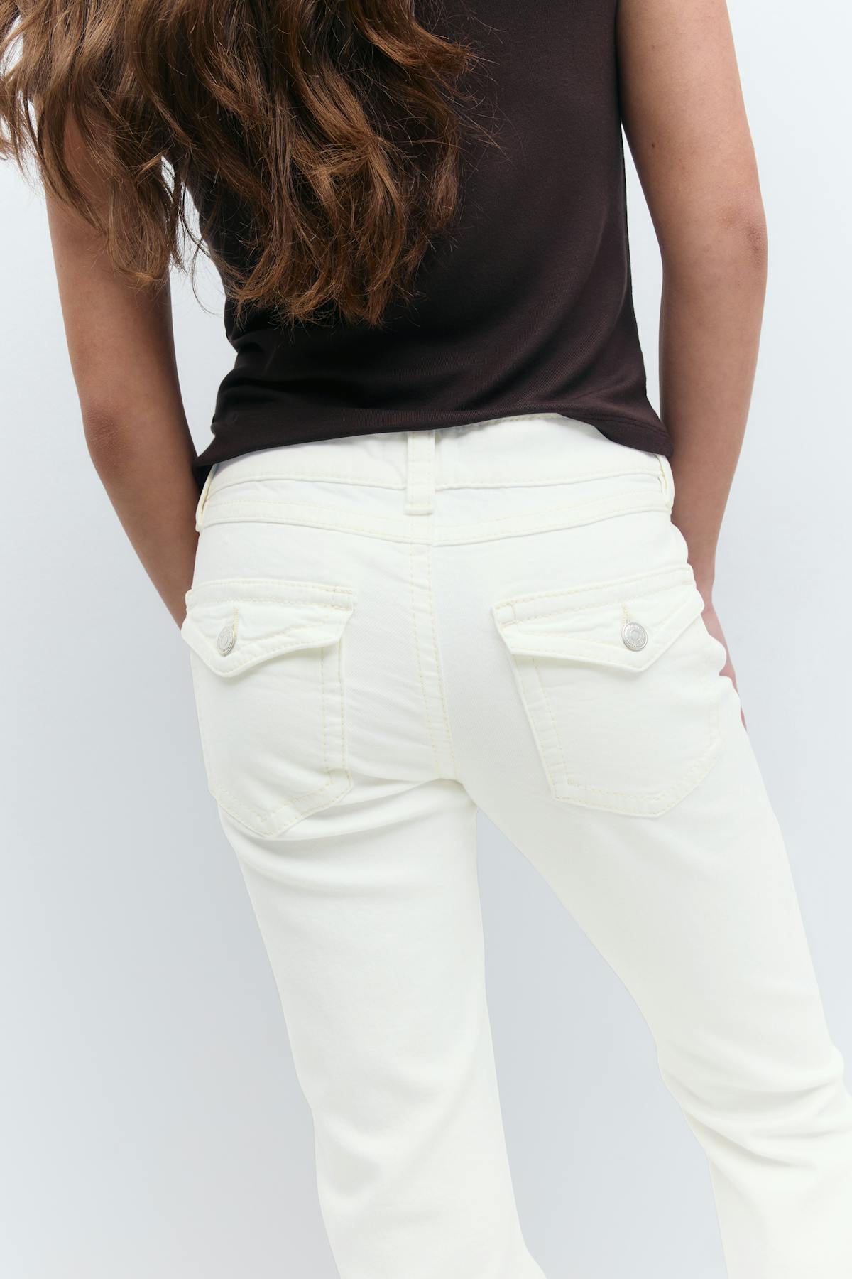 Chunky low flare jeans