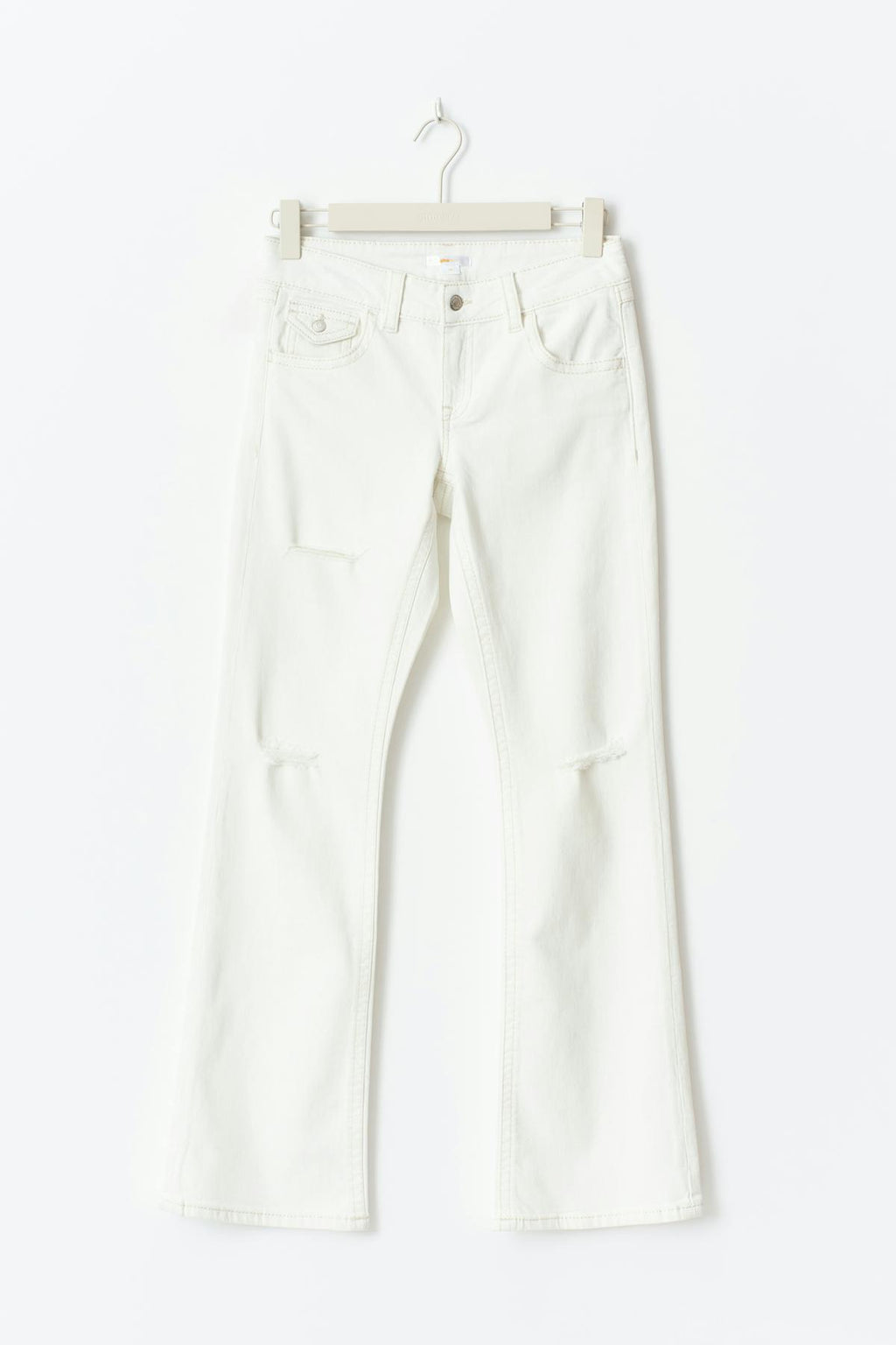 Chunky low flare jeans