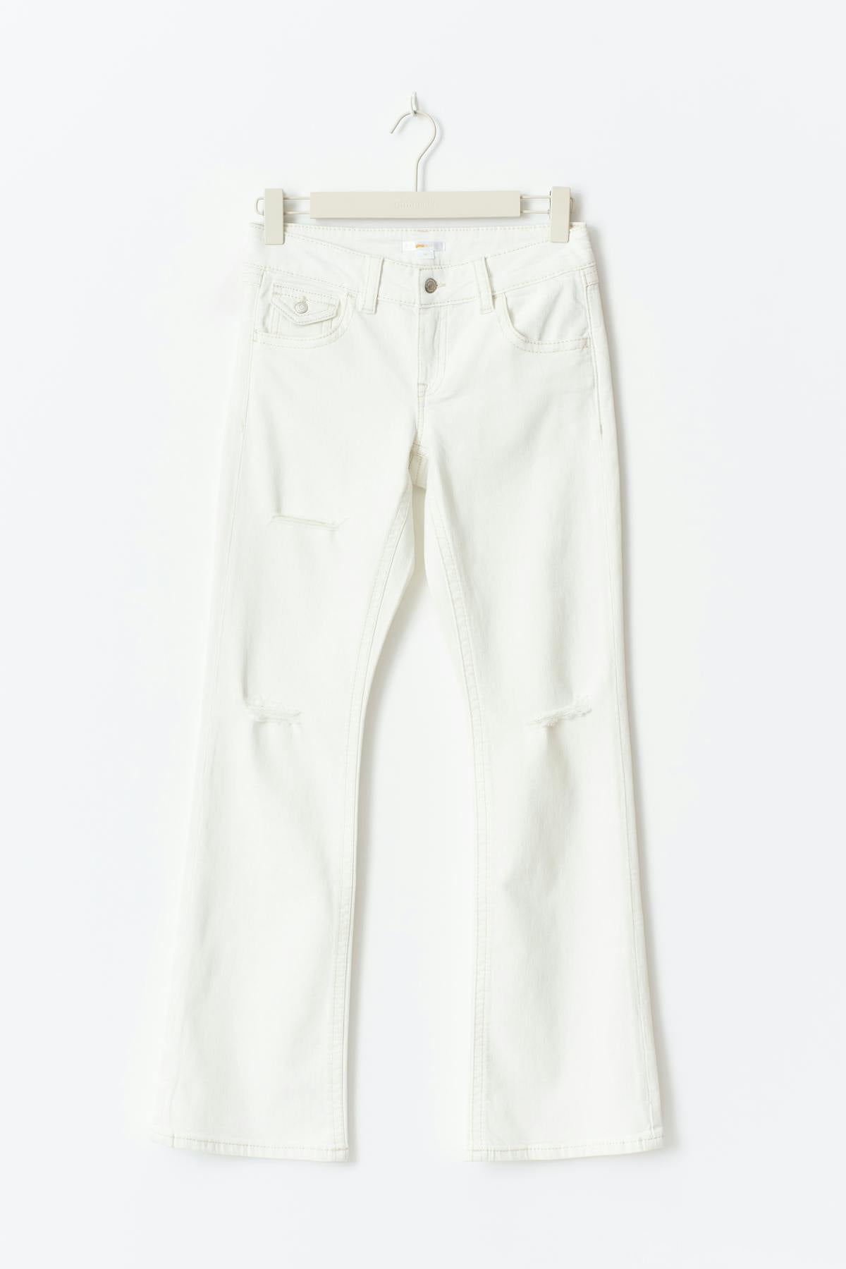 Chunky low flare jeans