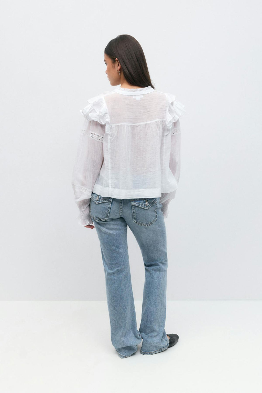Chunky low flare jeans