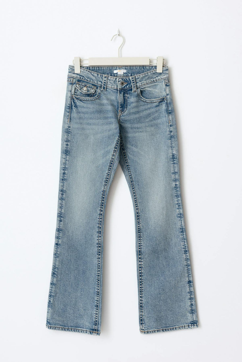 Chunky low flare jeans