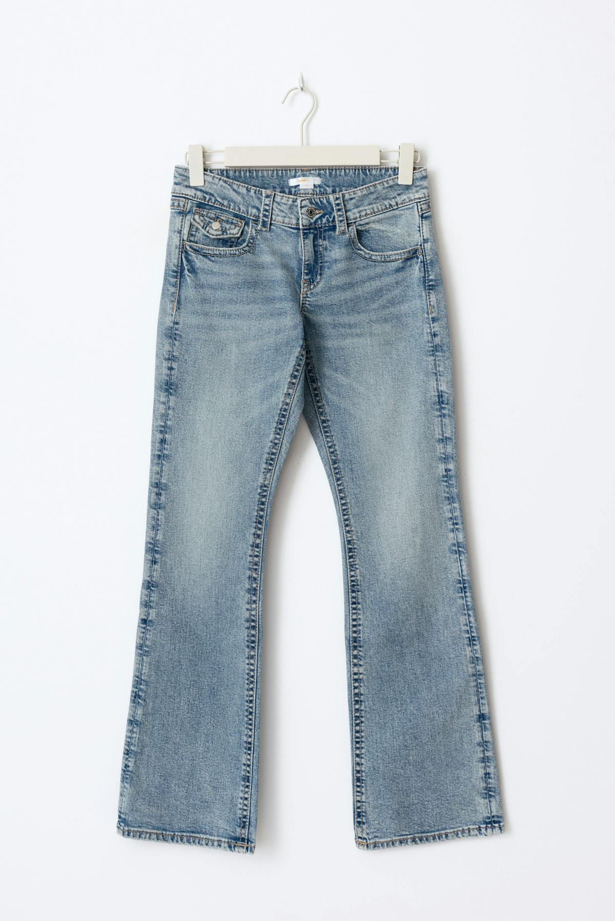 Chunky low flare jeans