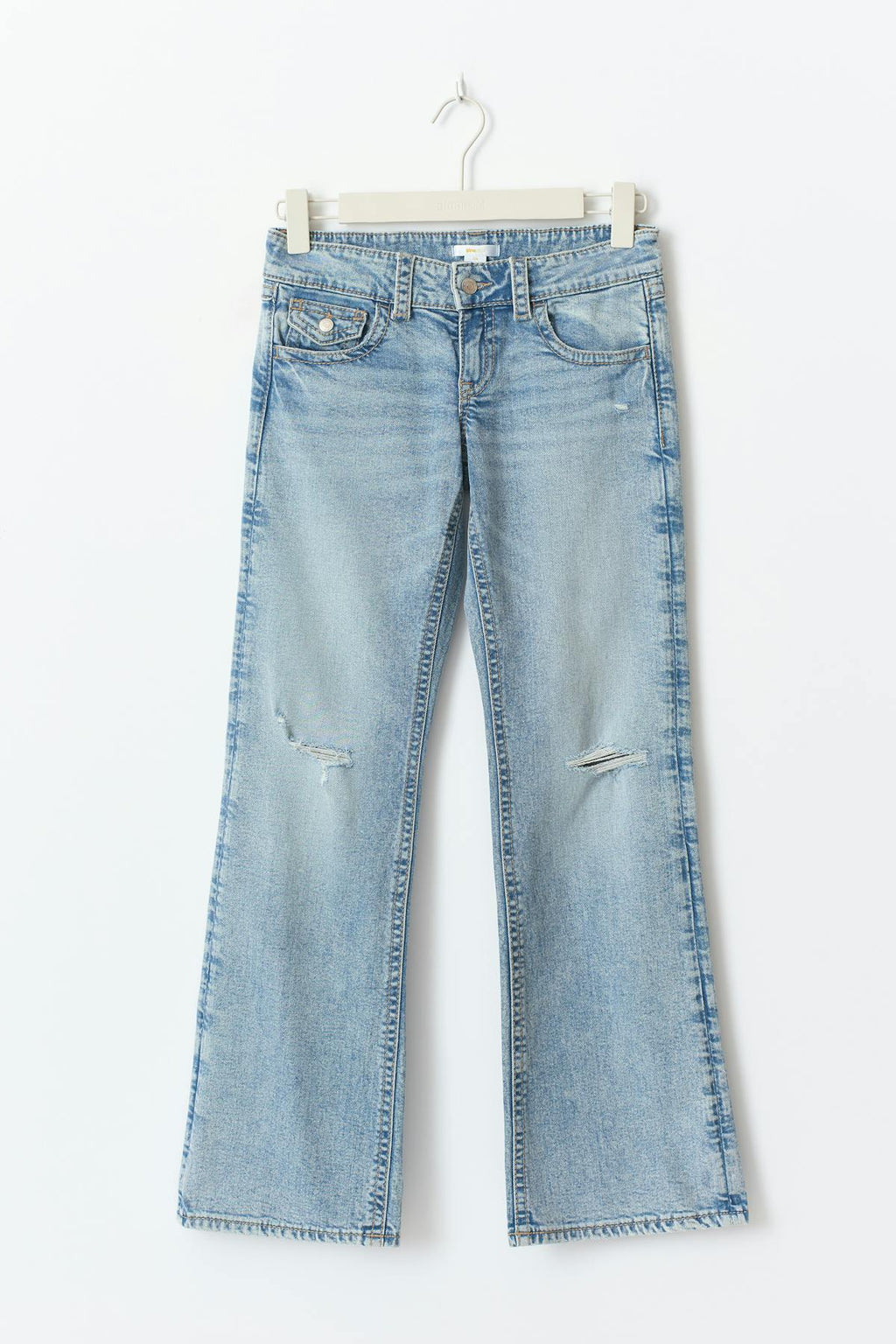 Chunky low flare jeans