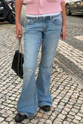 Chunky low flare jeans