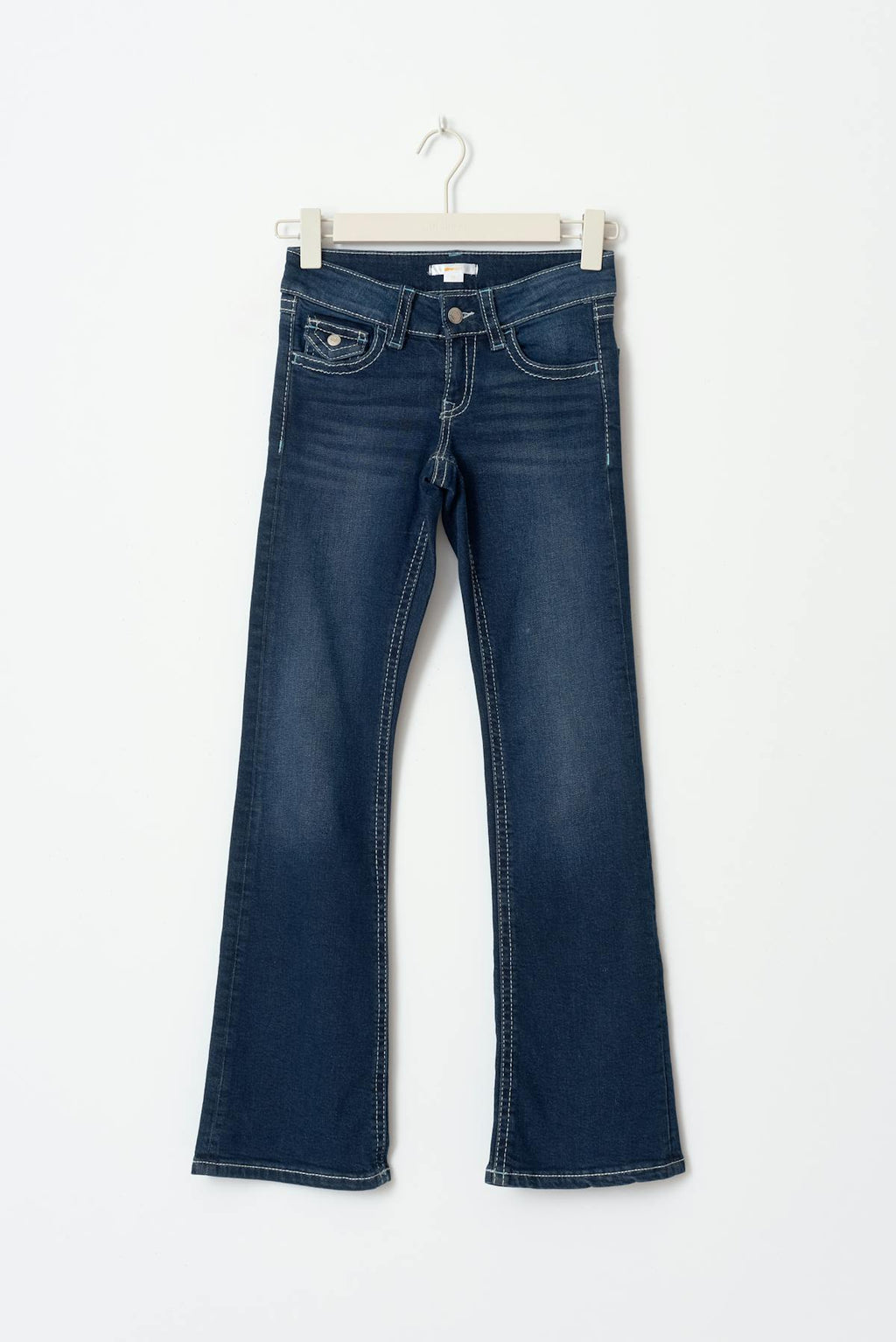 Chunky low flare jeans