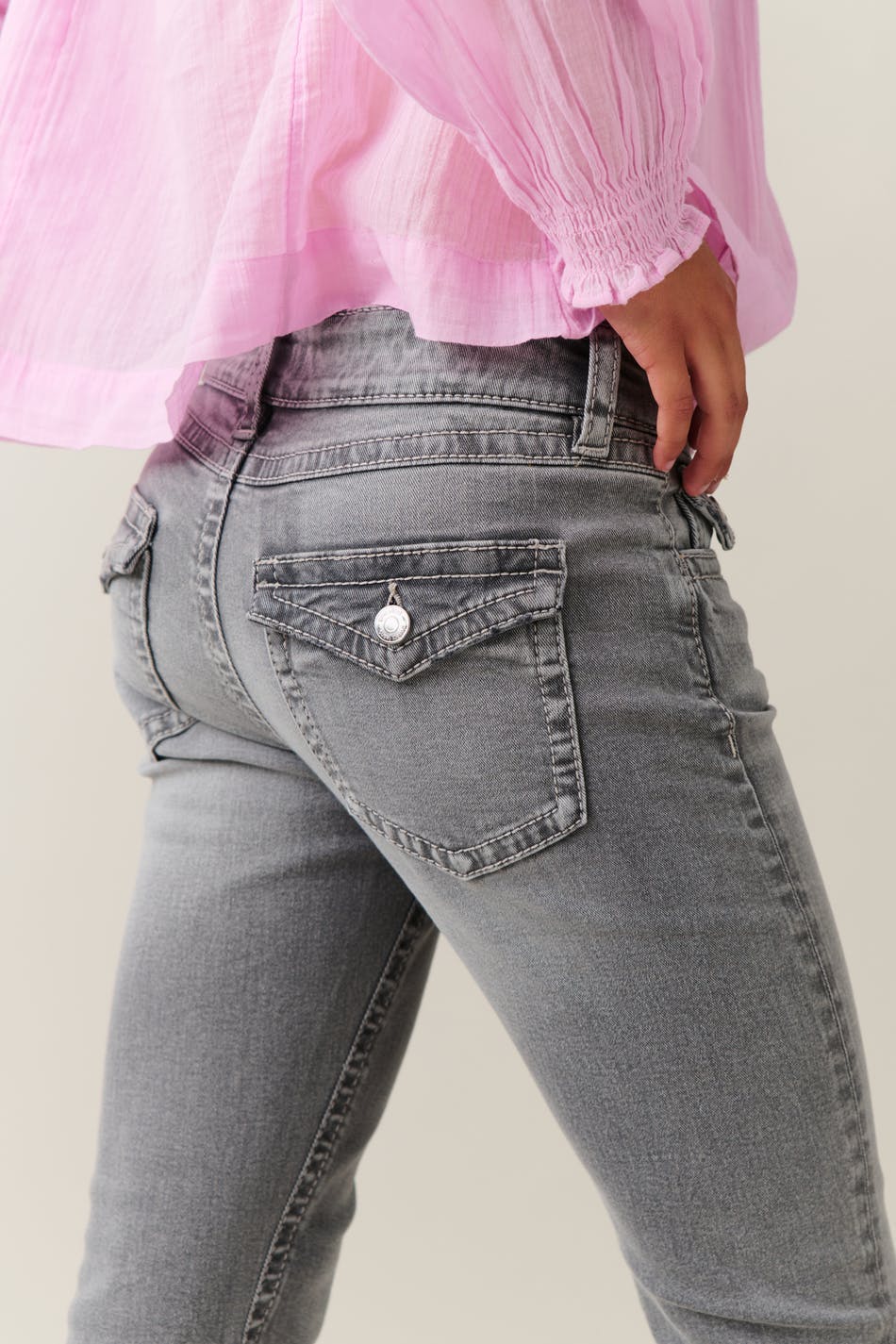 Chunky low flare jeans