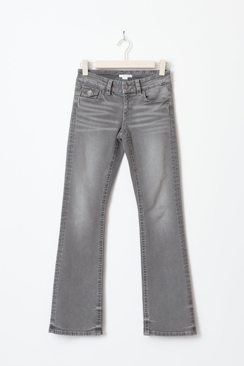 Chunky low flare jeans